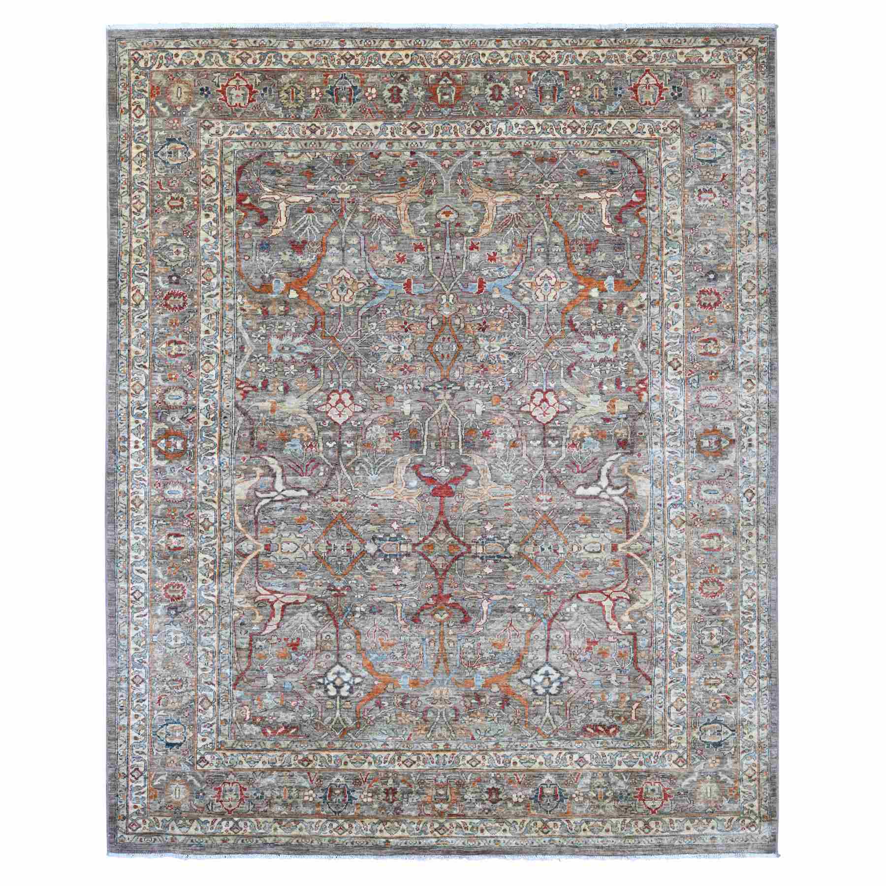Tribal-Geometric-Hand-Knotted-Rug-113050