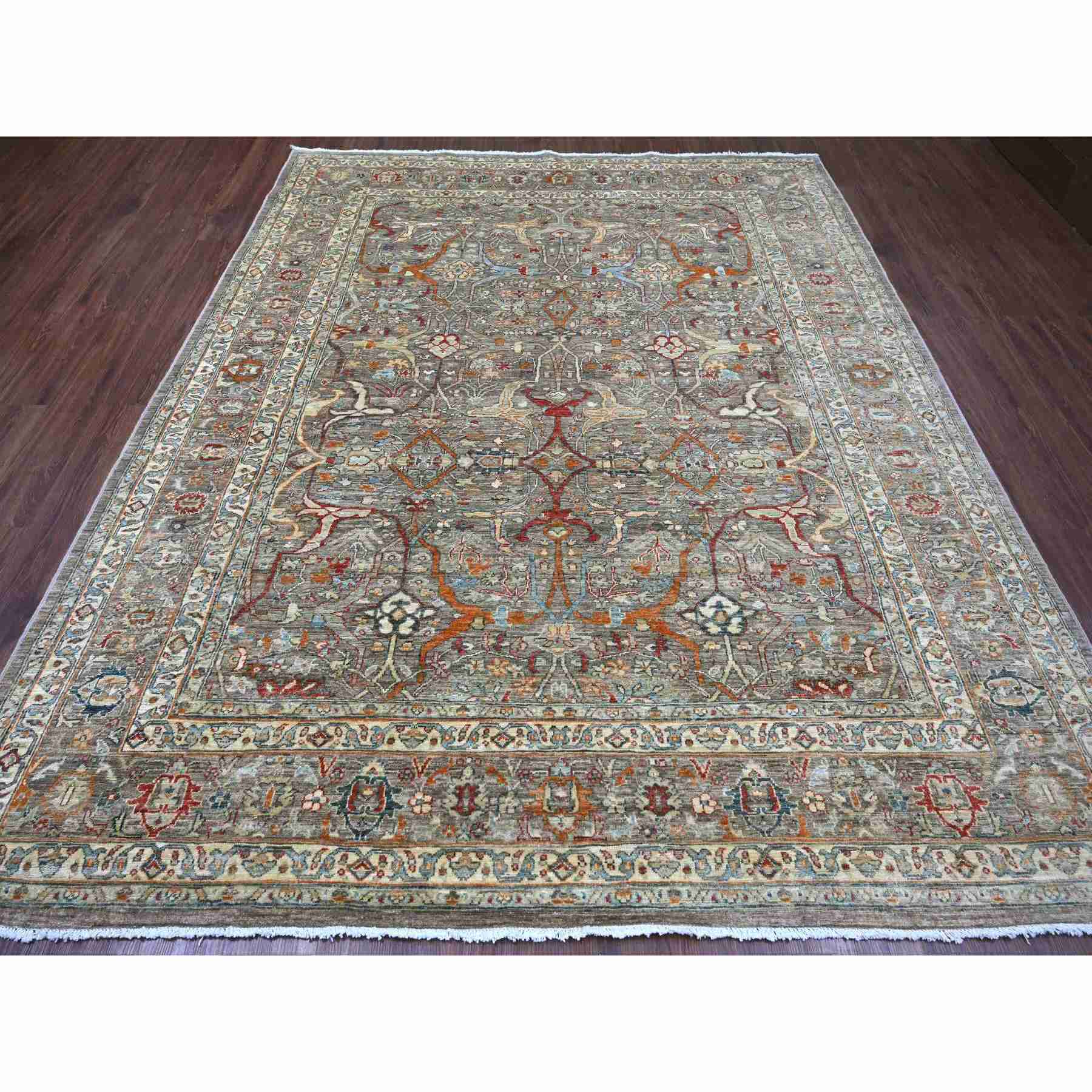 Tribal-Geometric-Hand-Knotted-Rug-113050