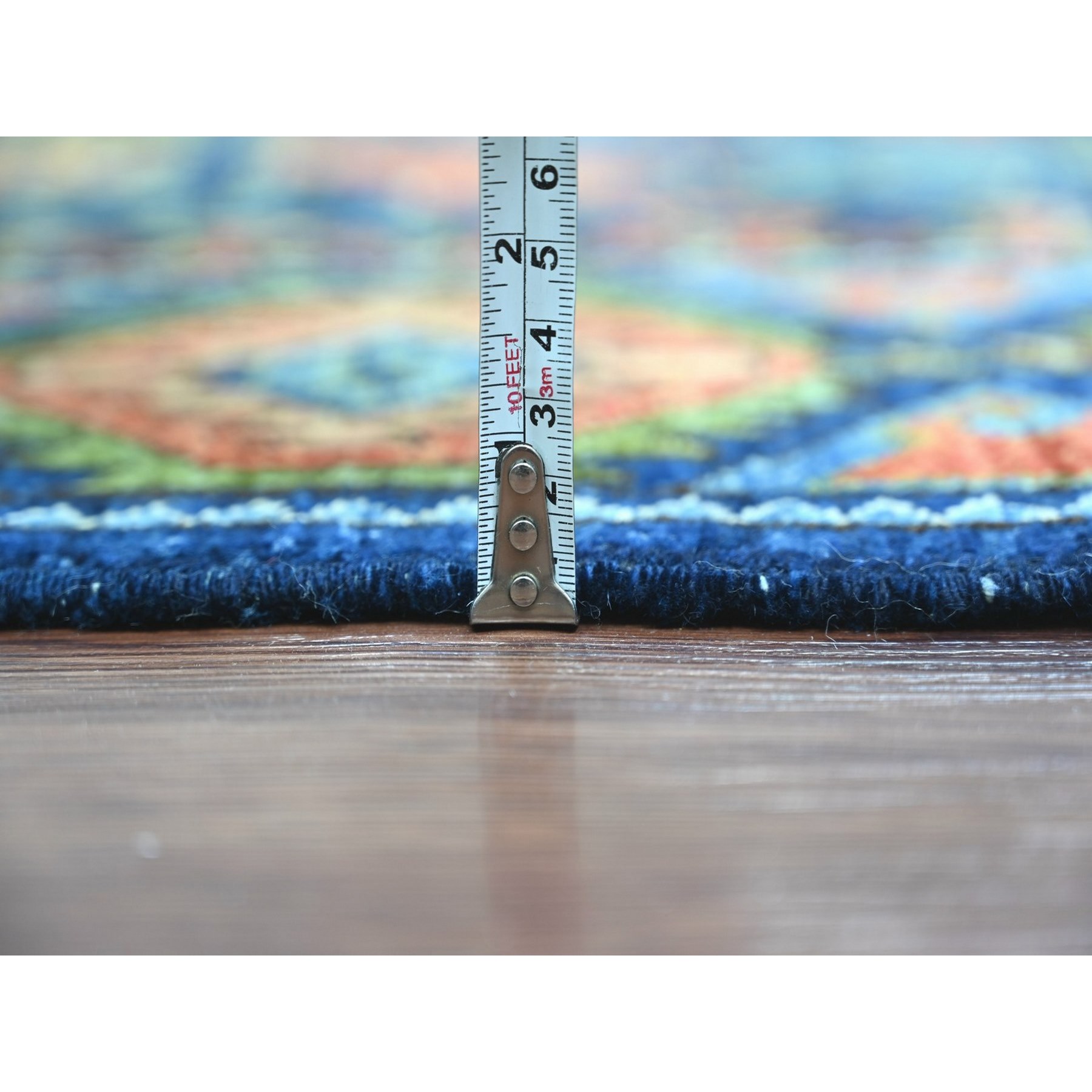 Tribal-Geometric-Hand-Knotted-Rug-113305