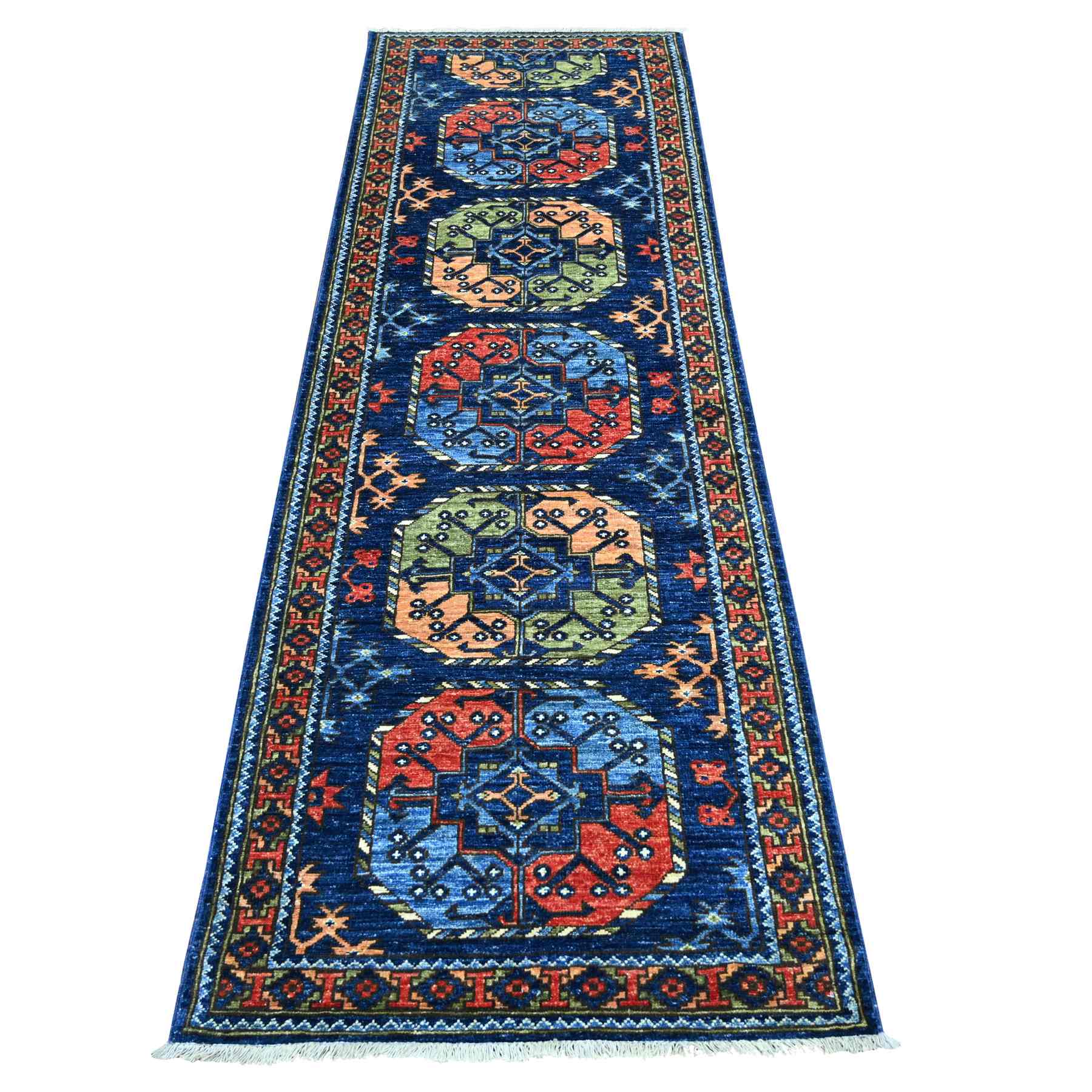Tribal-Geometric-Hand-Knotted-Rug-113320