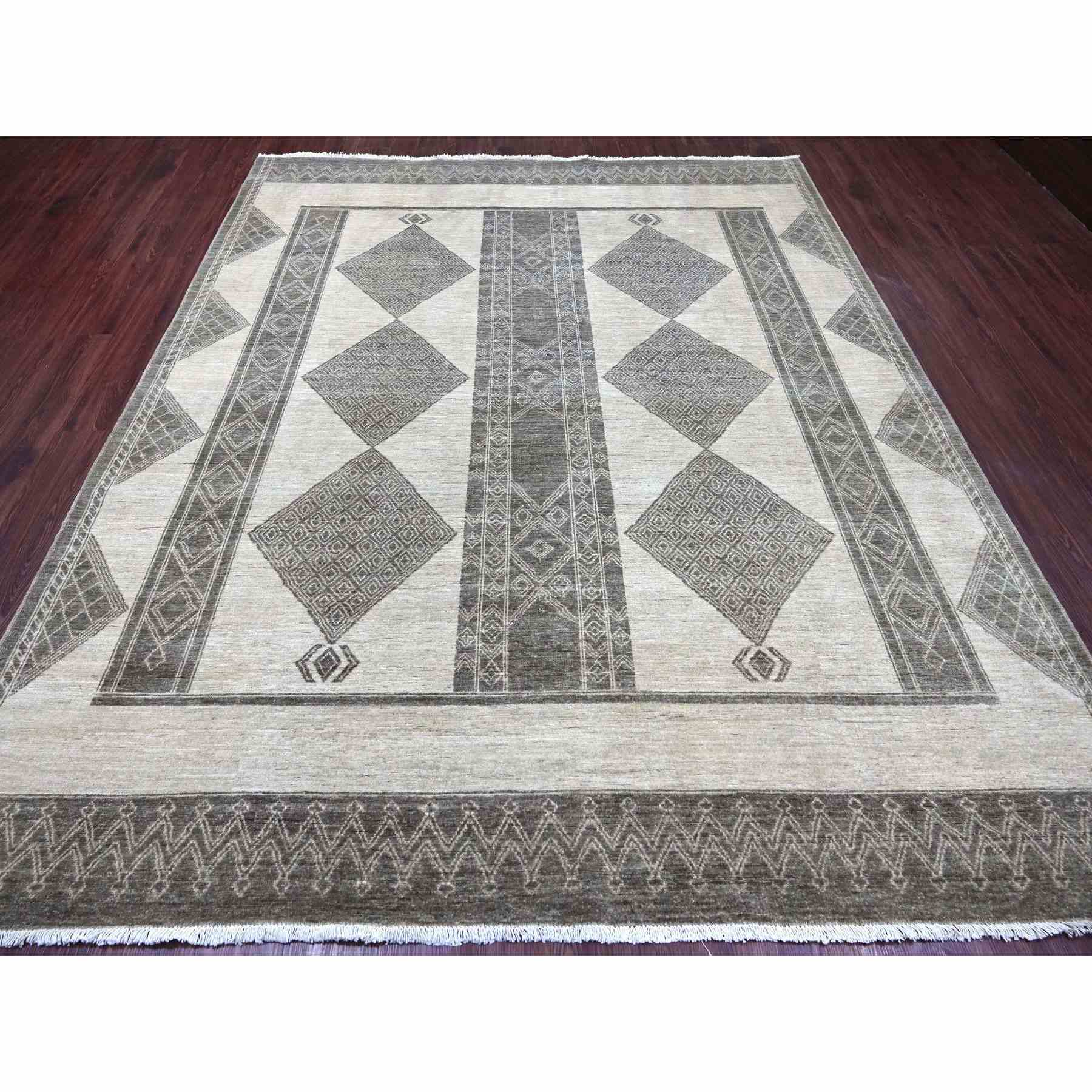 Tribal-Geometric-Hand-Knotted-Rug-113475