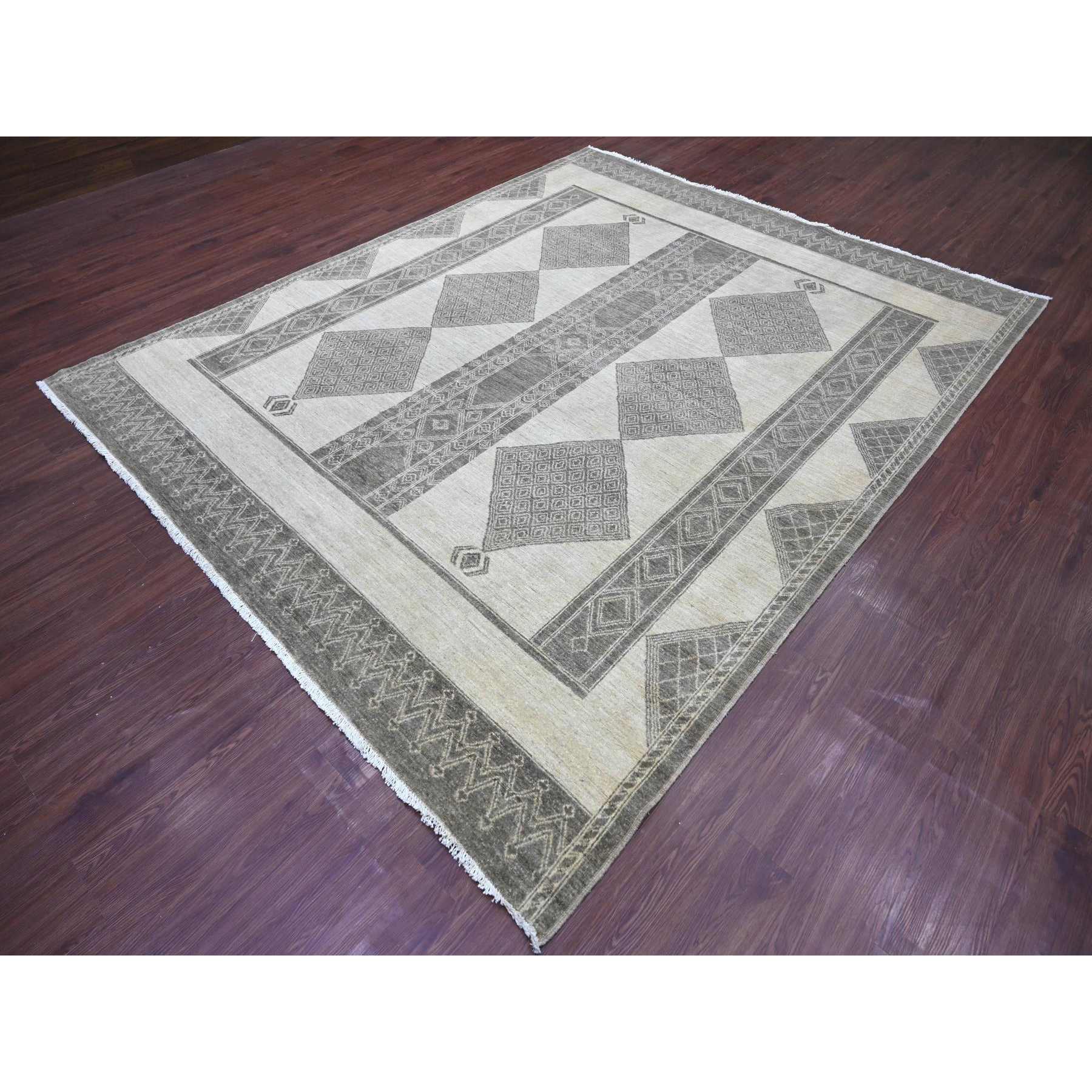 Tribal-Geometric-Hand-Knotted-Rug-113475