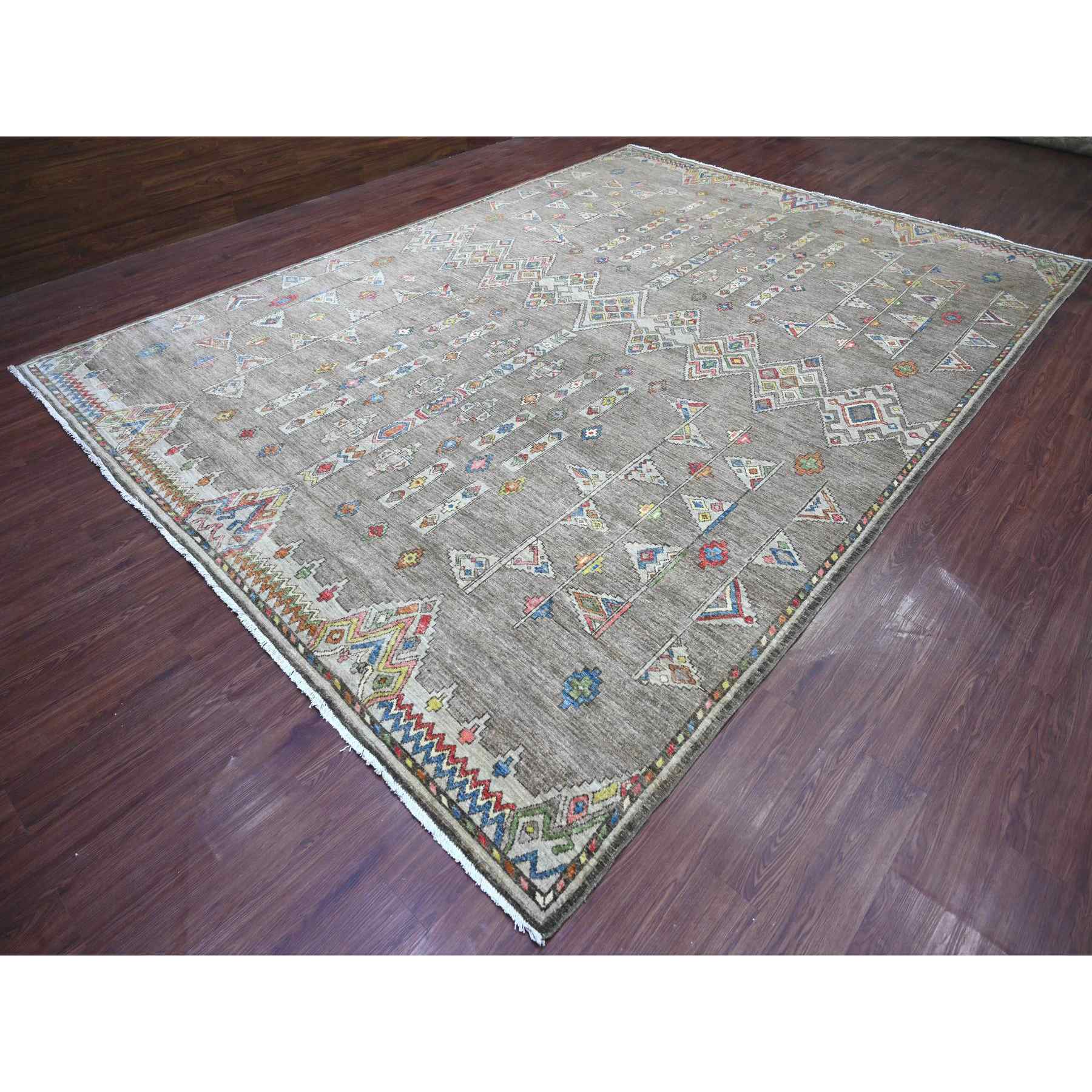 Tribal-Geometric-Hand-Knotted-Rug-113480