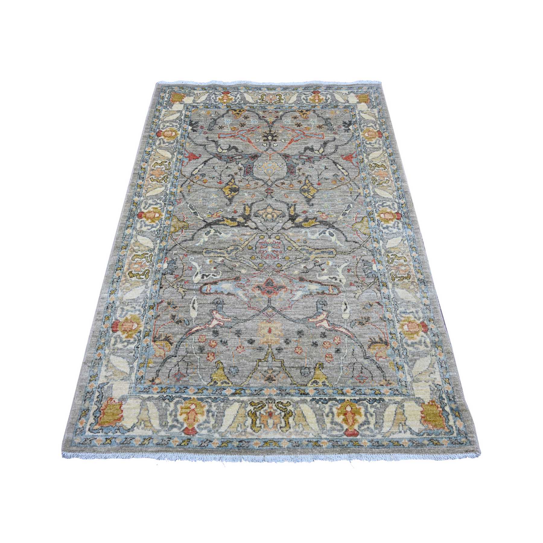 Tribal-Geometric-Hand-Knotted-Rug-113715