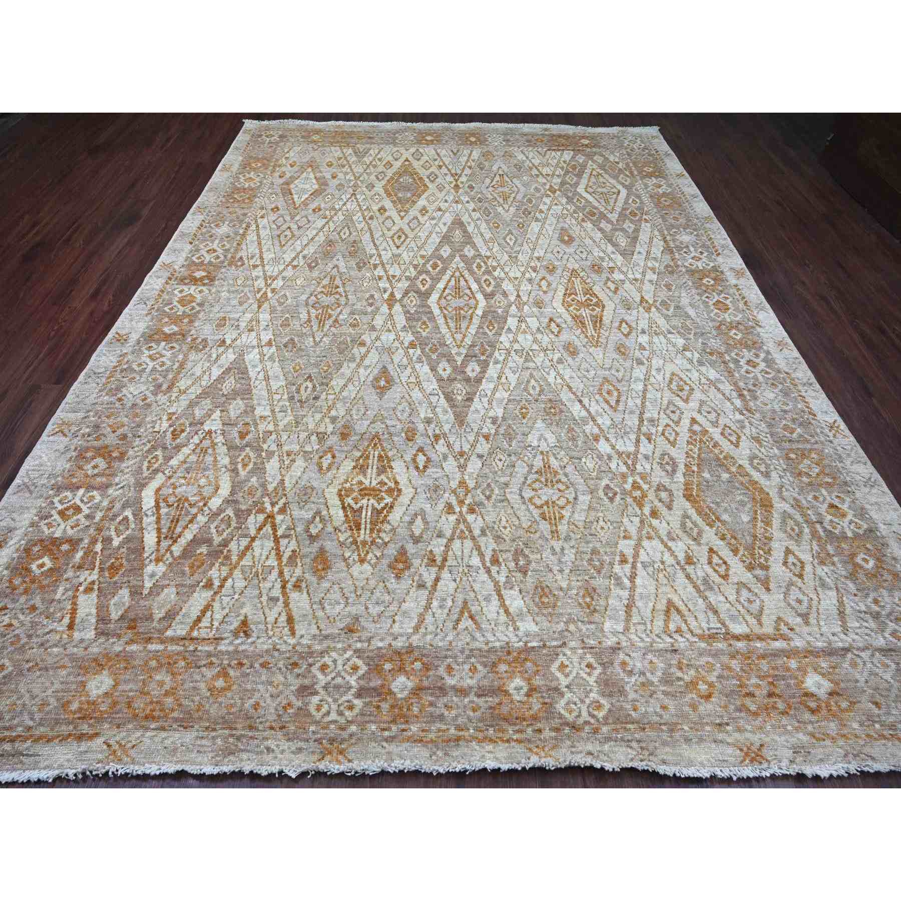 Tribal-Geometric-Hand-Knotted-Rug-113730