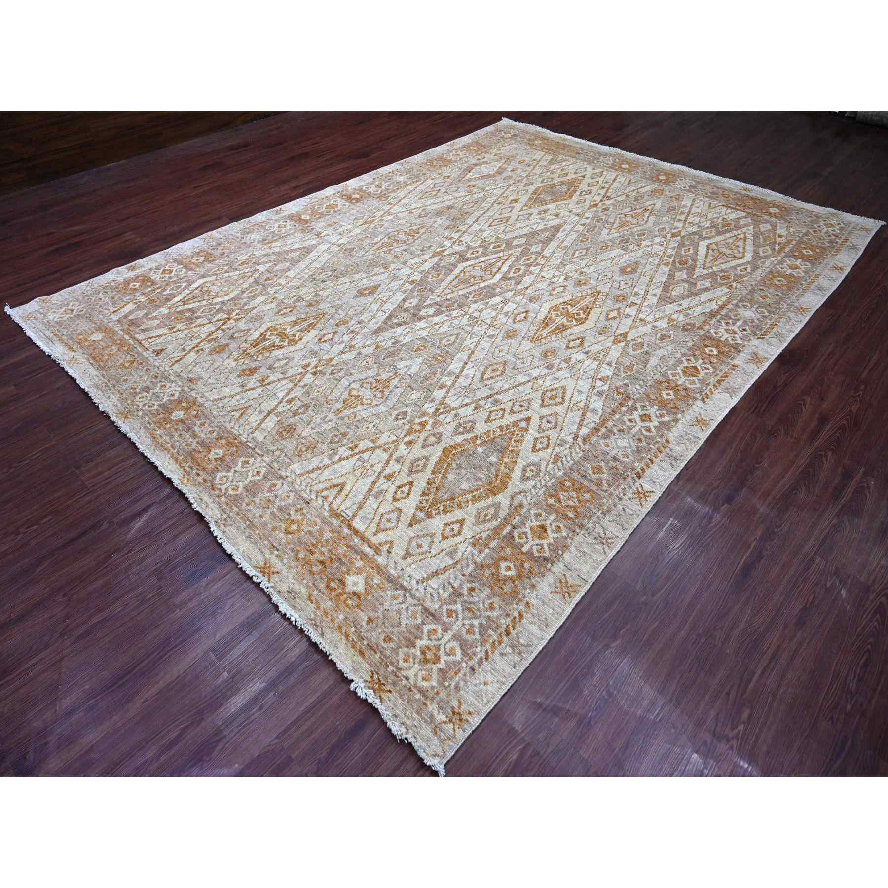 Tribal-Geometric-Hand-Knotted-Rug-113730