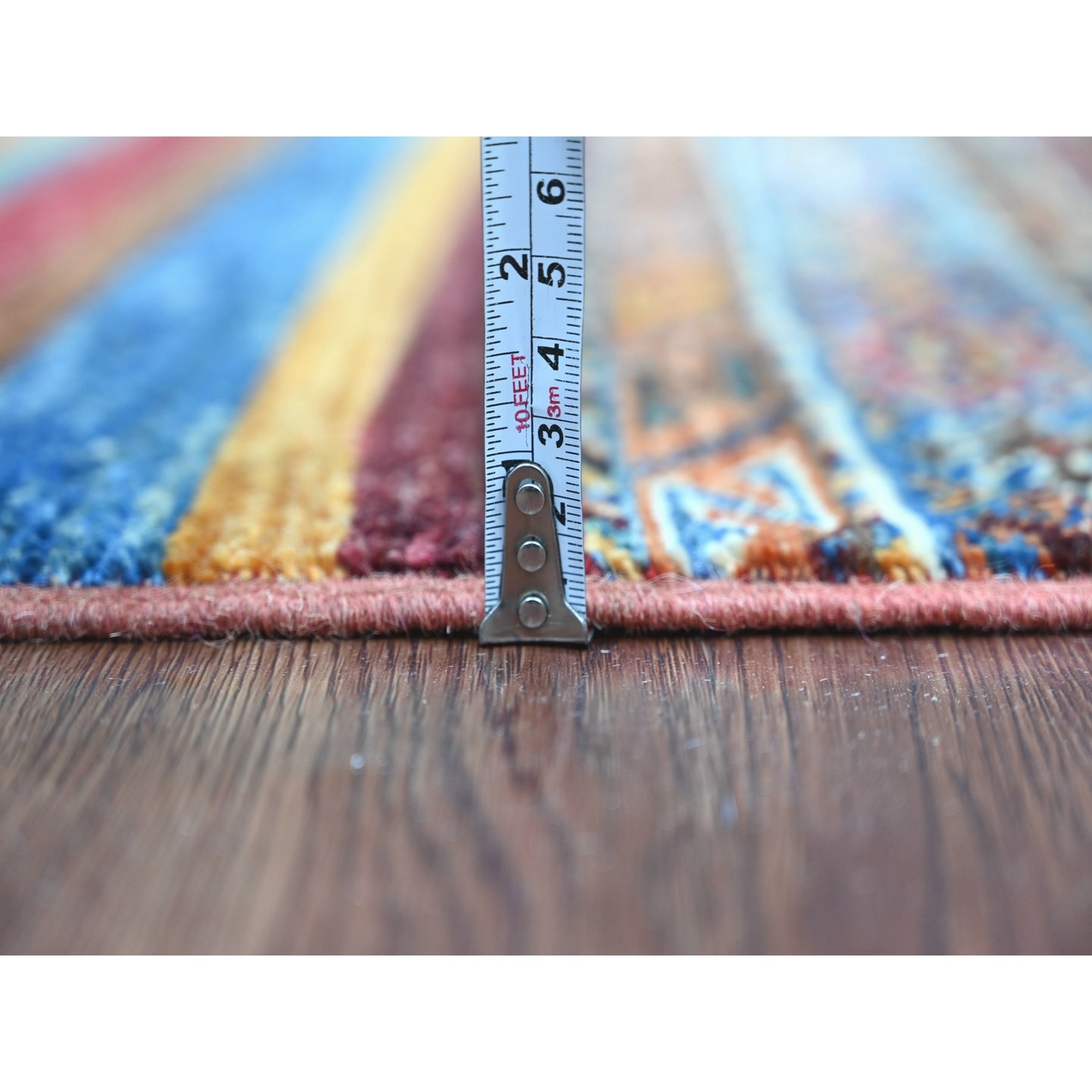 Tribal-Geometric-Hand-Knotted-Rug-113860