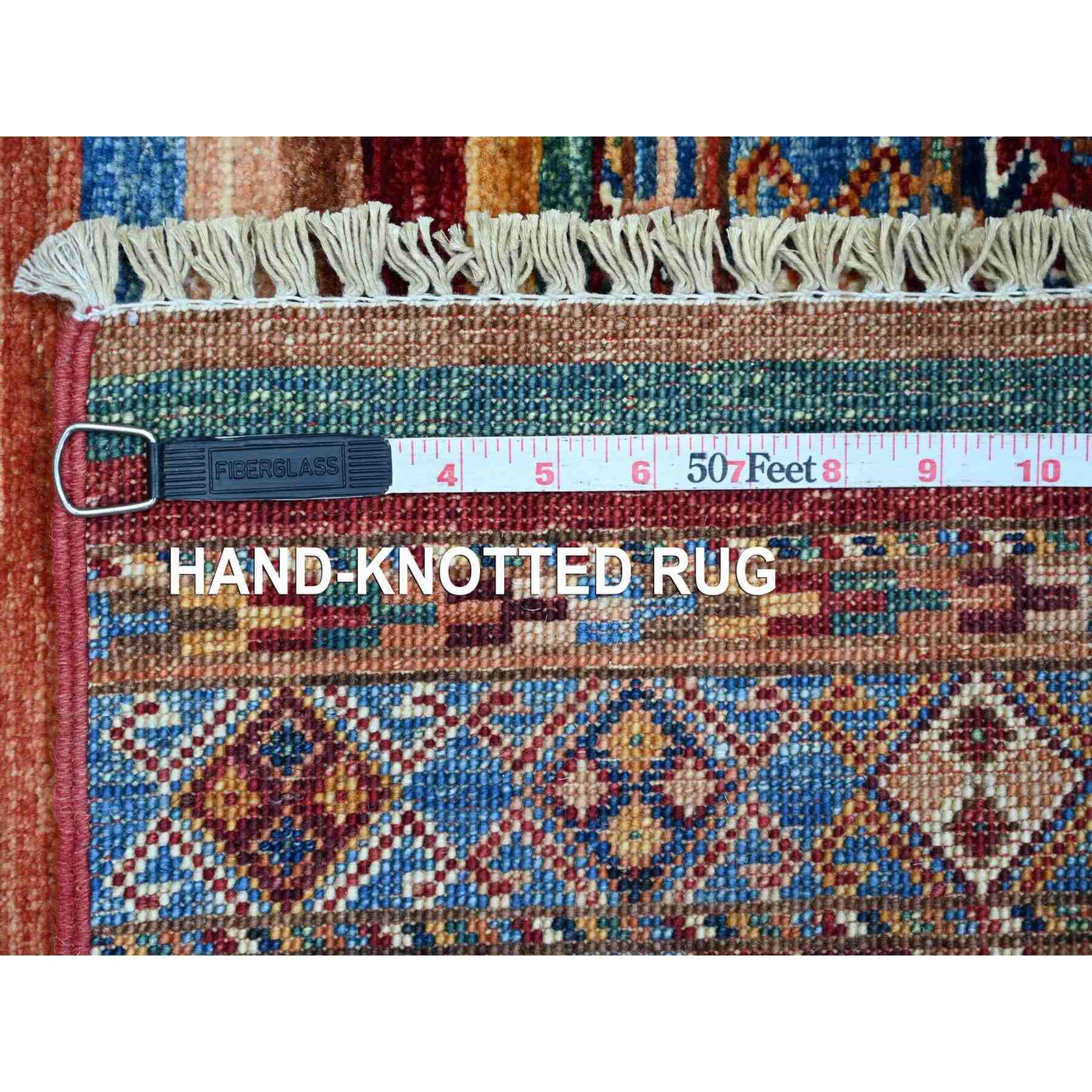 Tribal-Geometric-Hand-Knotted-Rug-113870