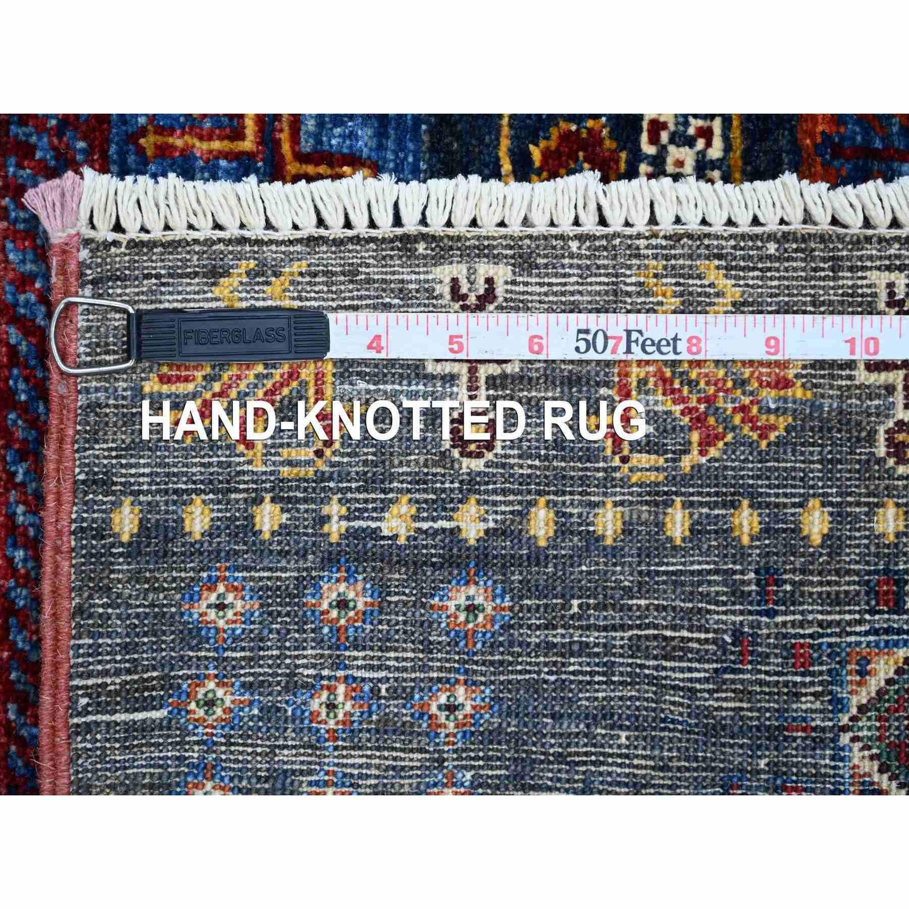 Tribal-Geometric-Hand-Knotted-Rug-113875