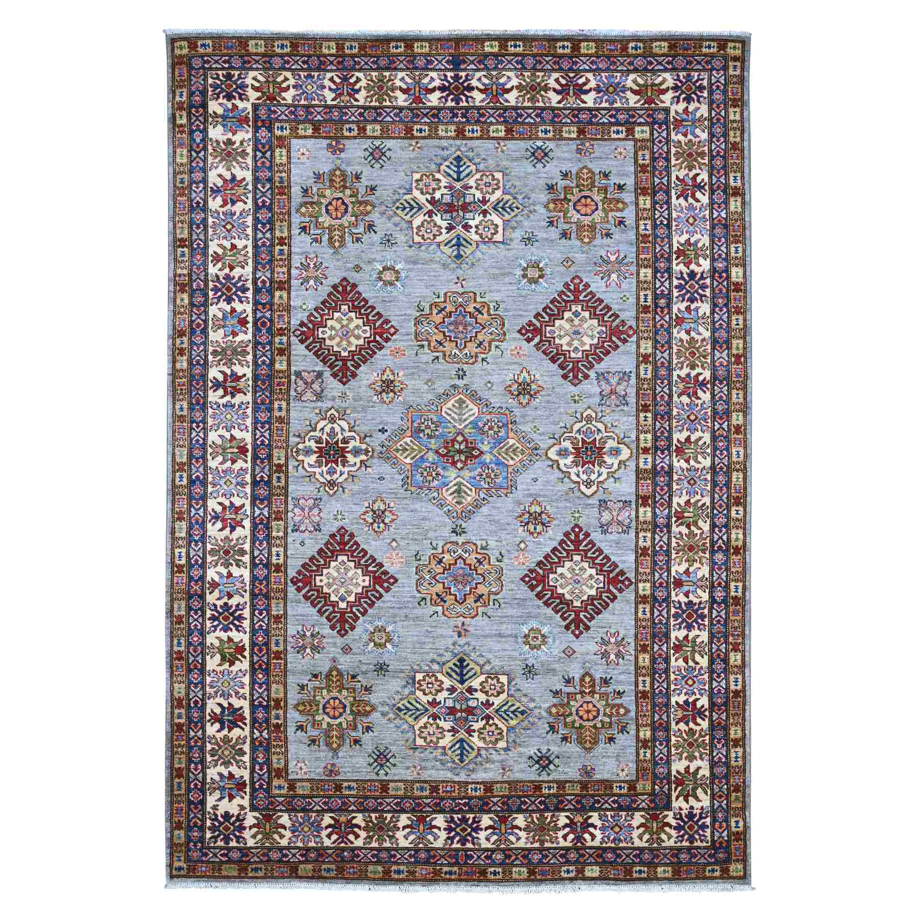 Tribal-Geometric-Hand-Knotted-Rug-113885
