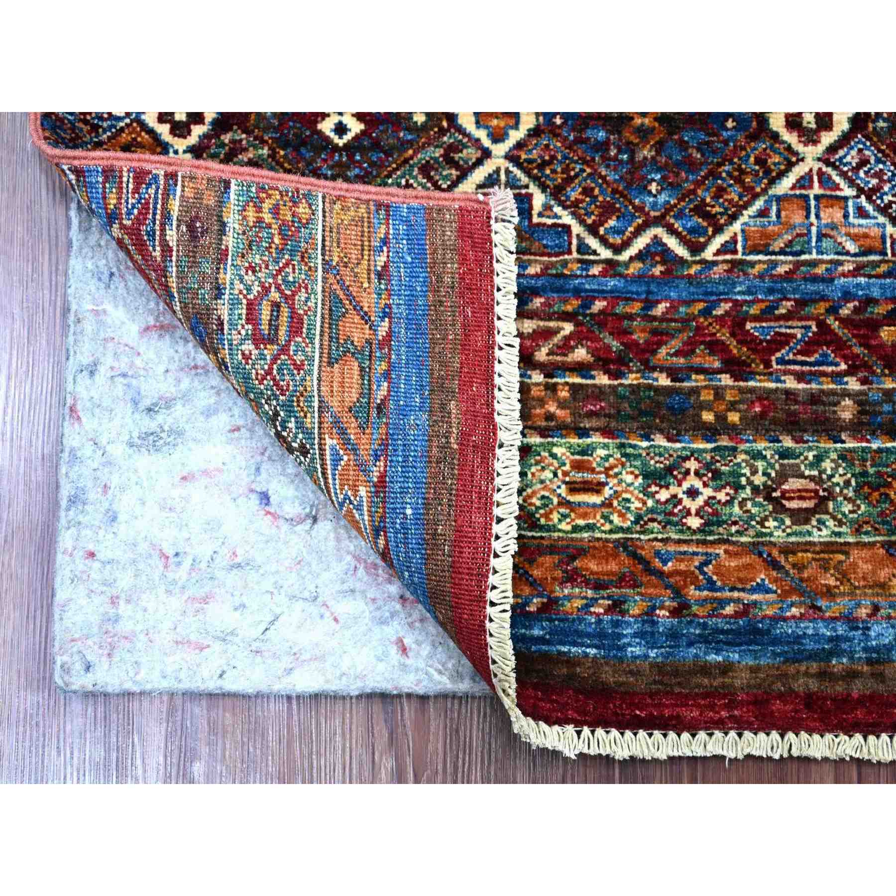 Tribal-Geometric-Hand-Knotted-Rug-113900