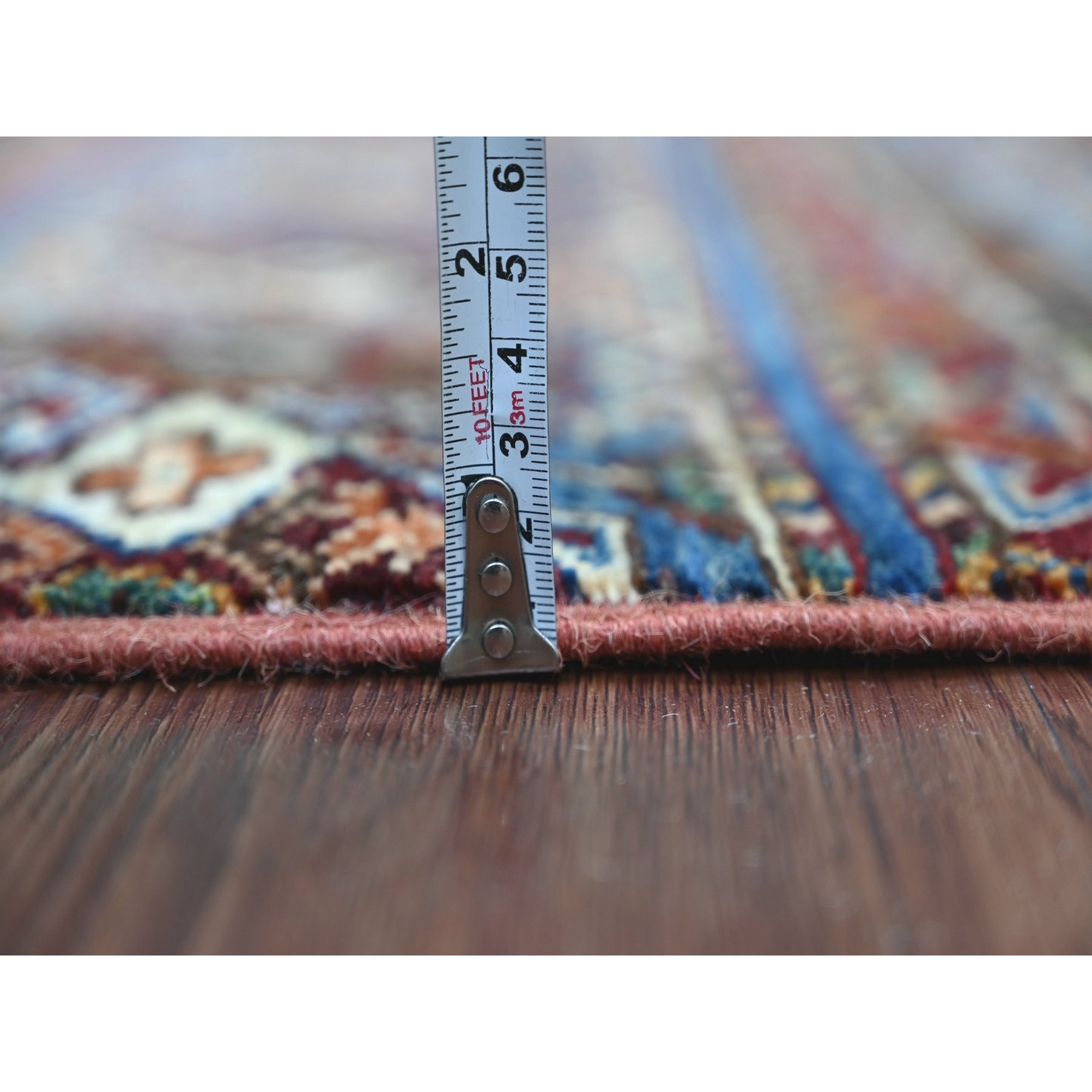 Tribal-Geometric-Hand-Knotted-Rug-113900