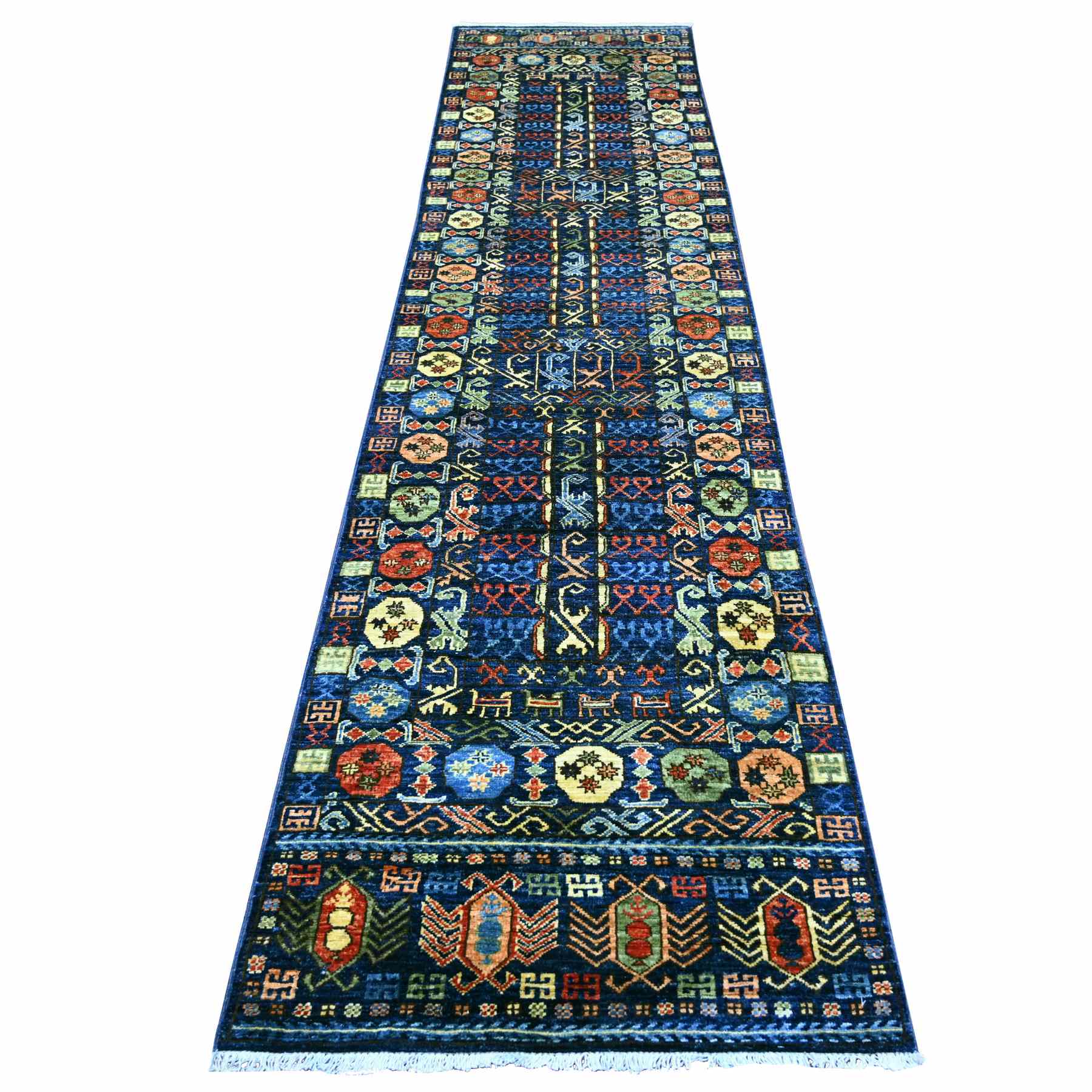Tribal-Geometric-Hand-Knotted-Rug-113935