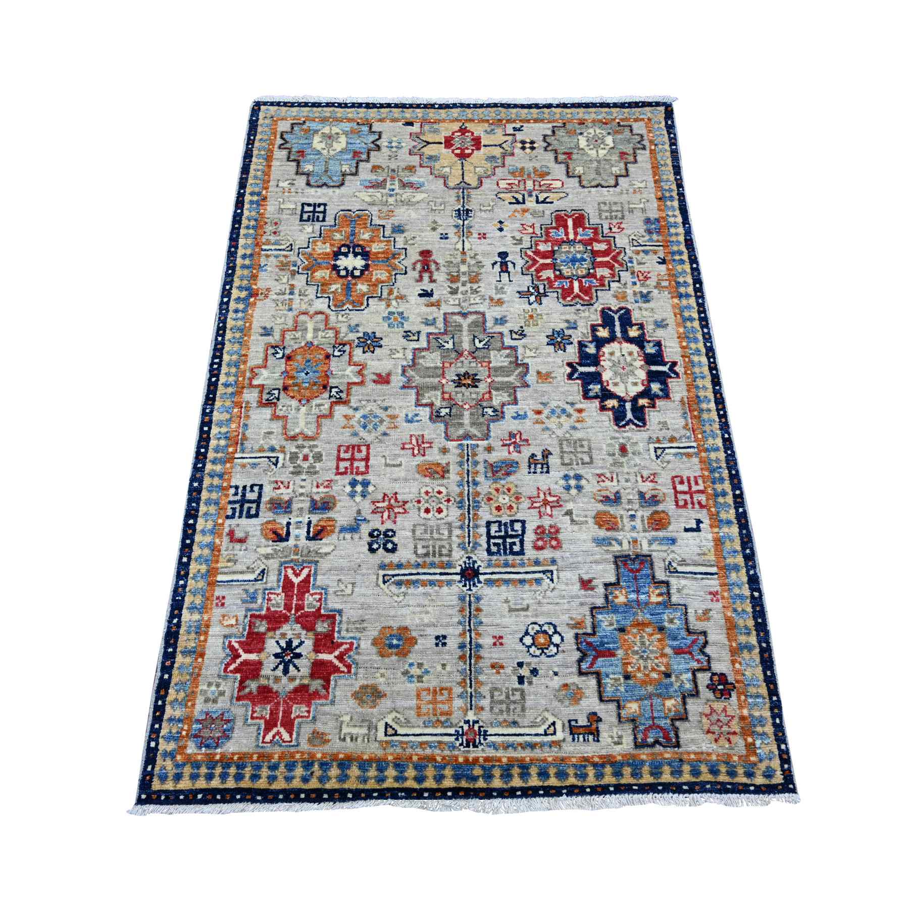 Tribal-Geometric-Hand-Knotted-Rug-113940