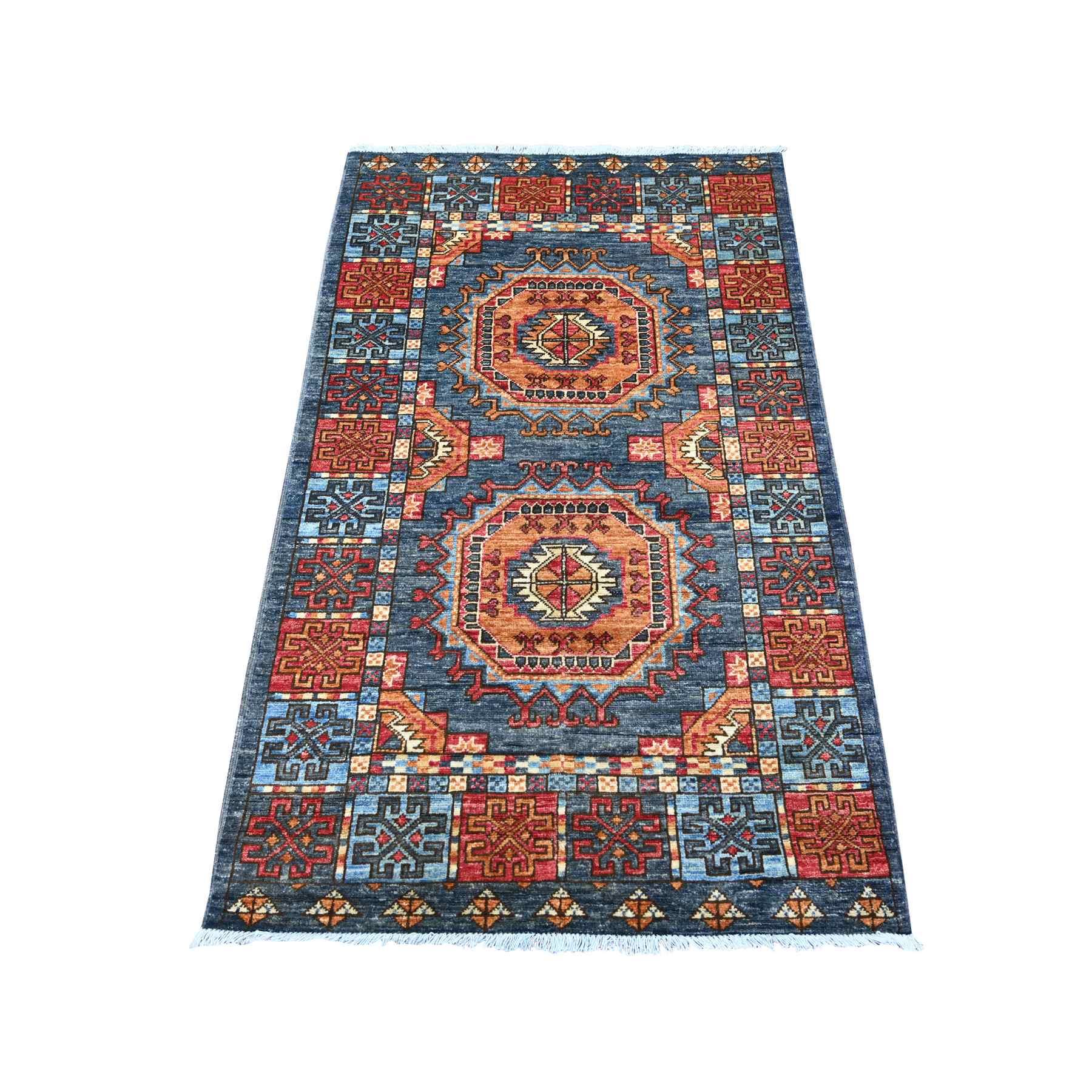 Tribal-Geometric-Hand-Knotted-Rug-113955