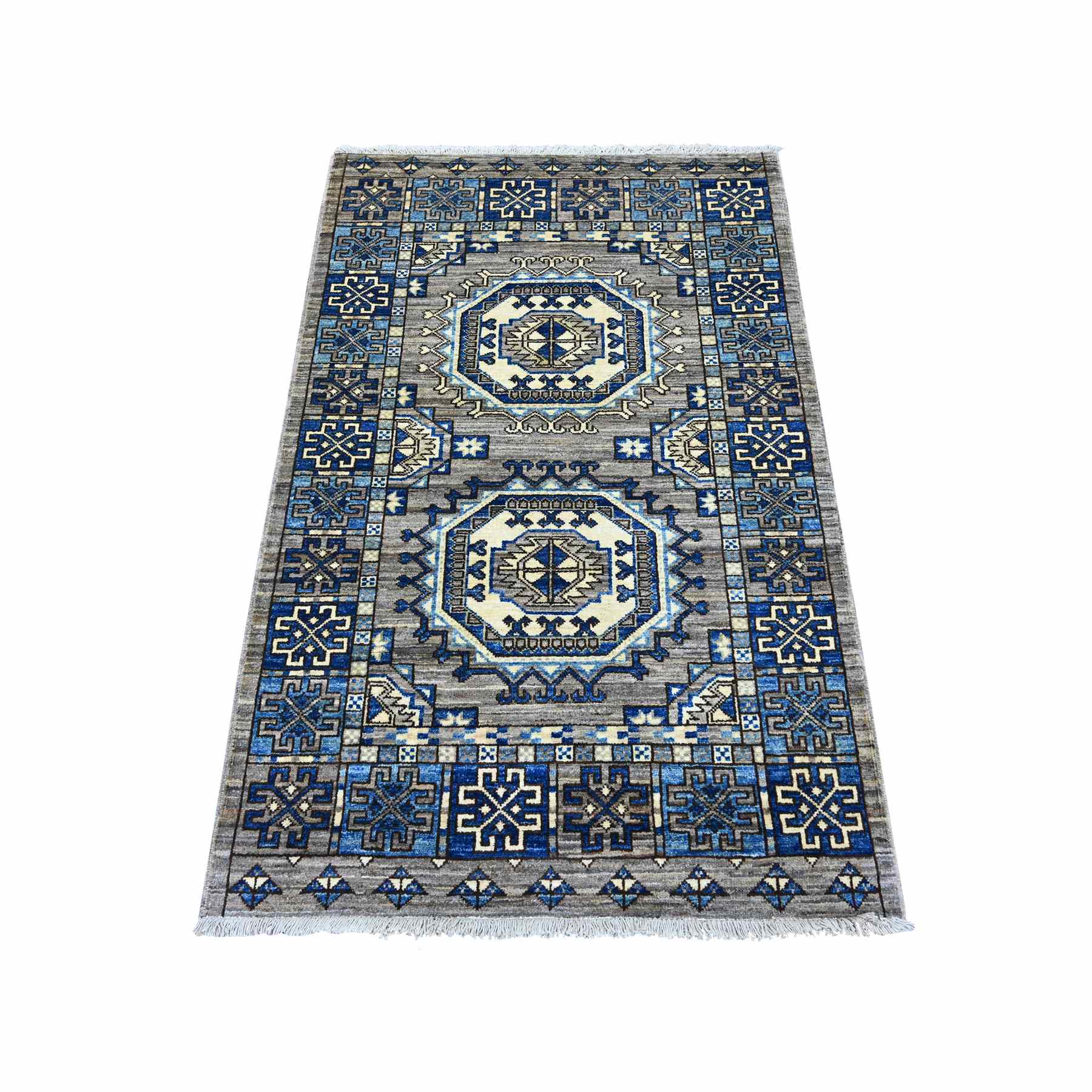 Tribal-Geometric-Hand-Knotted-Rug-113970