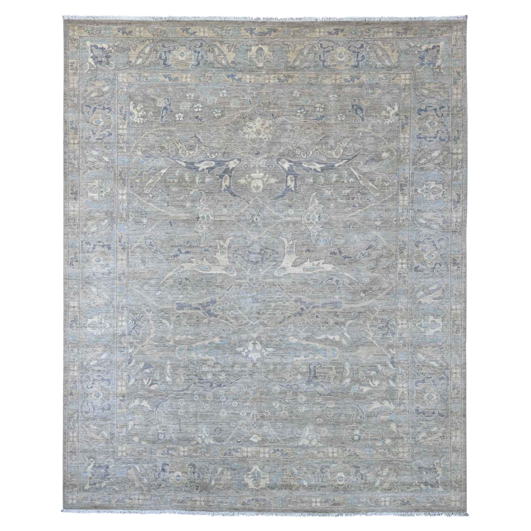 Tribal-Geometric-Hand-Knotted-Rug-114000
