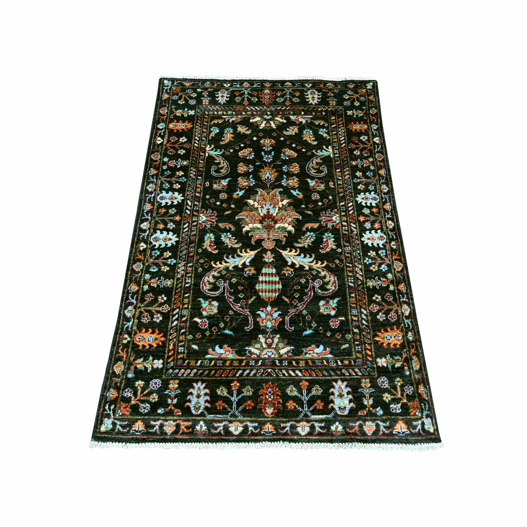 Tribal-Geometric-Hand-Knotted-Rug-114150