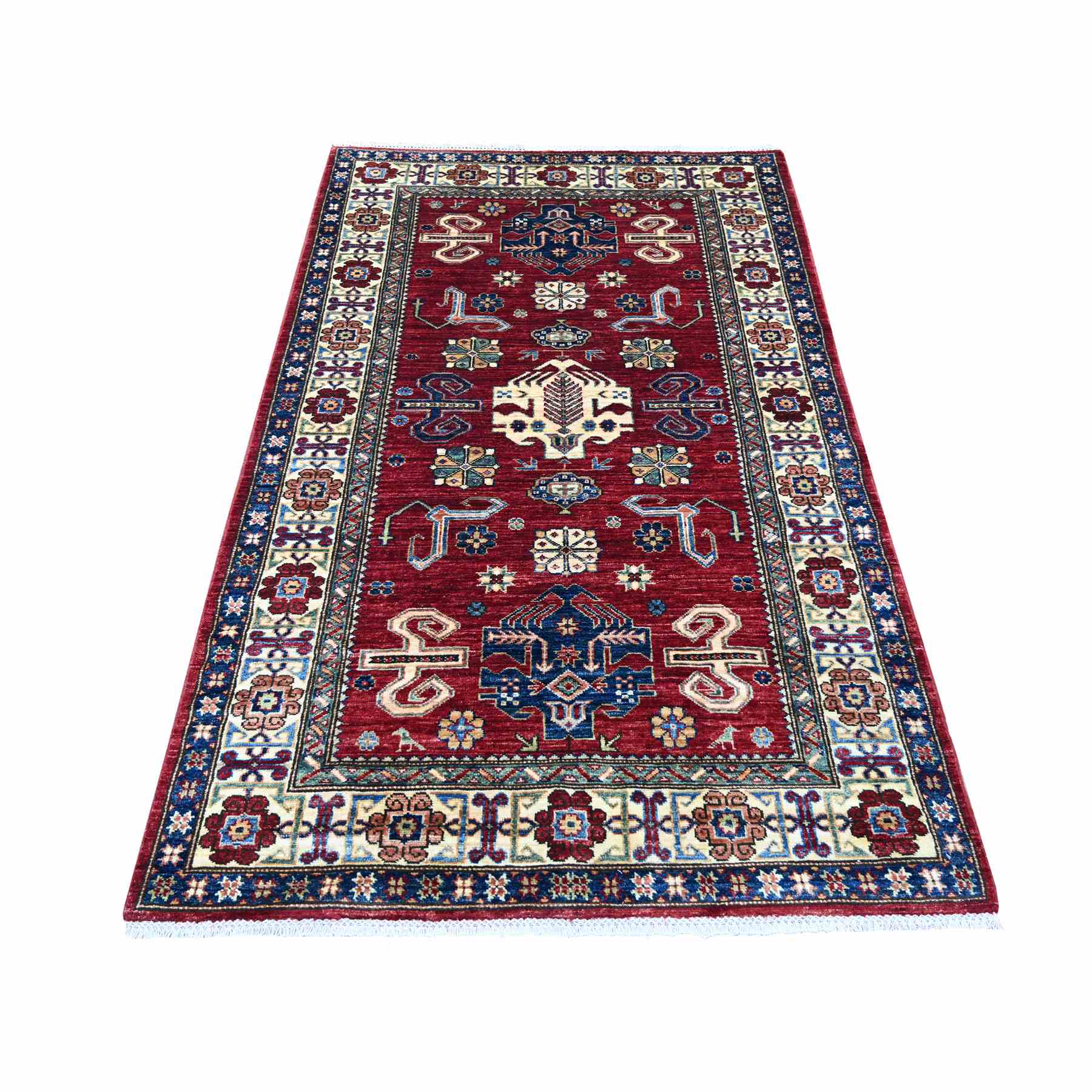 Tribal-Geometric-Hand-Knotted-Rug-114155
