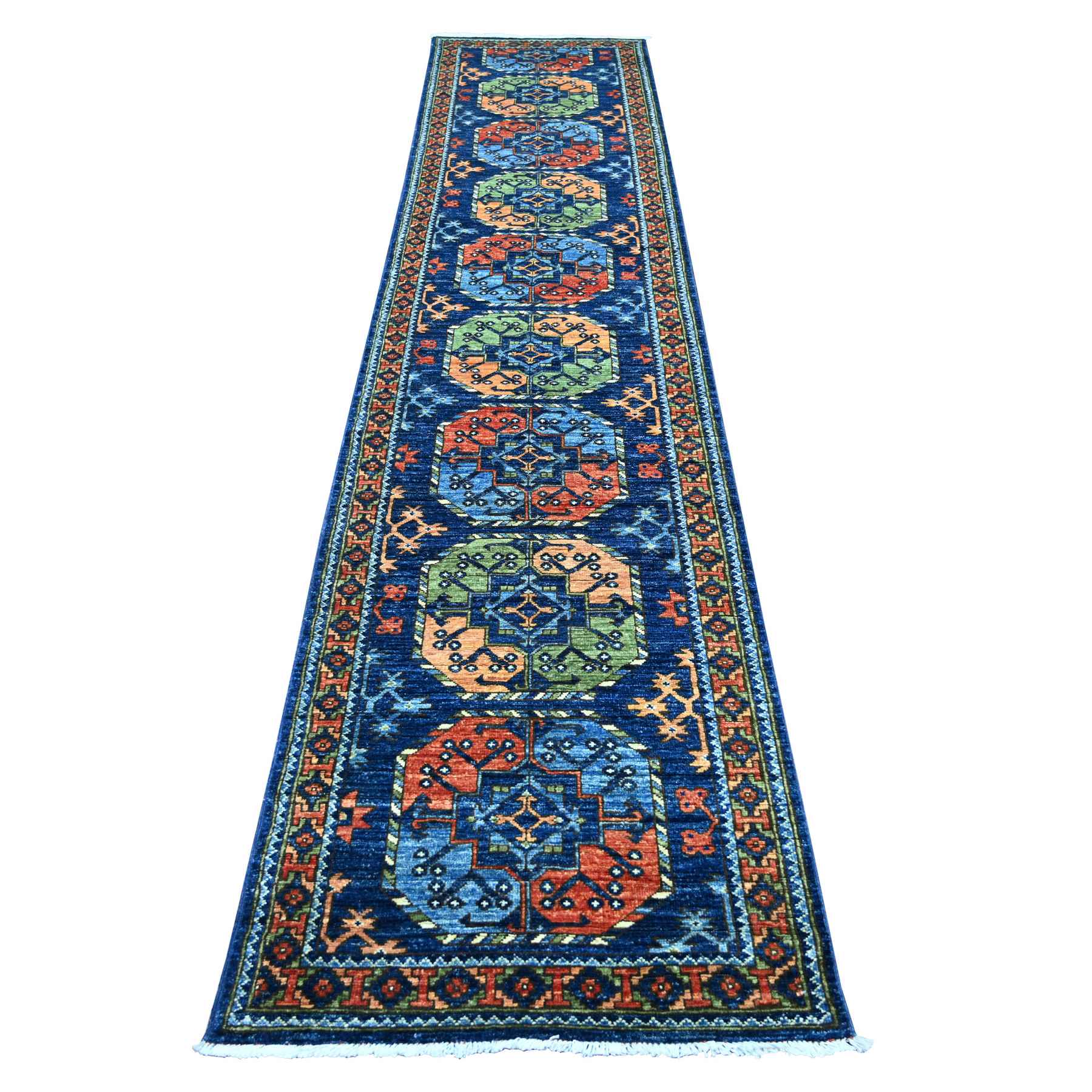 Tribal-Geometric-Hand-Knotted-Rug-114200