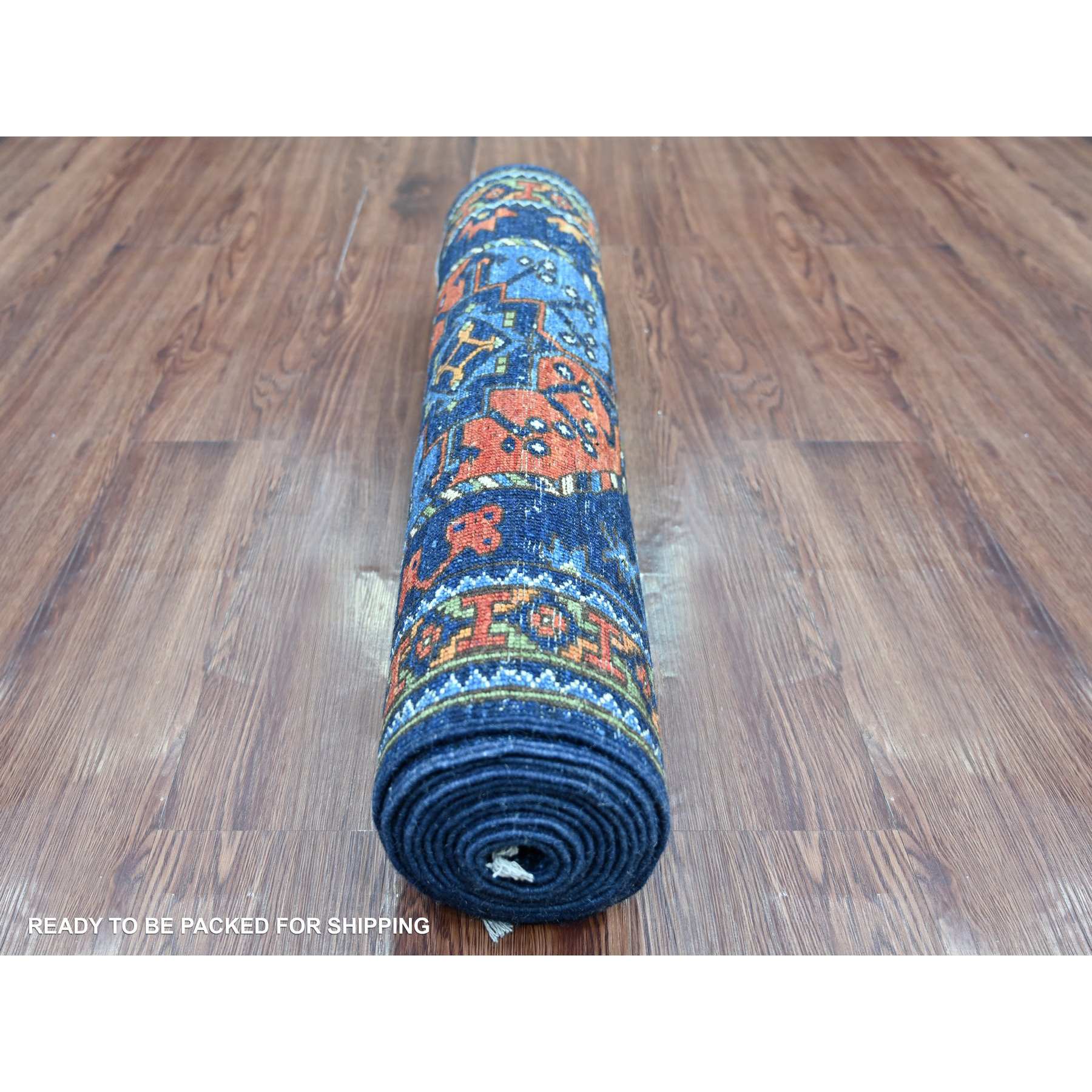 Tribal-Geometric-Hand-Knotted-Rug-114200