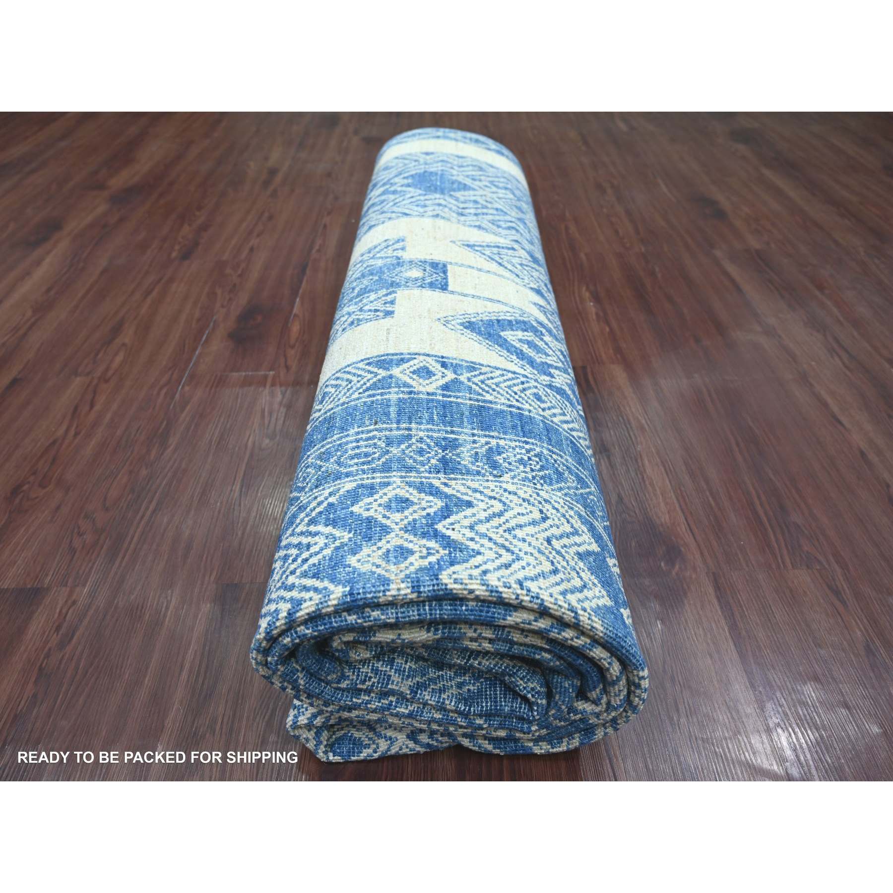 Tribal-Geometric-Hand-Knotted-Rug-114220