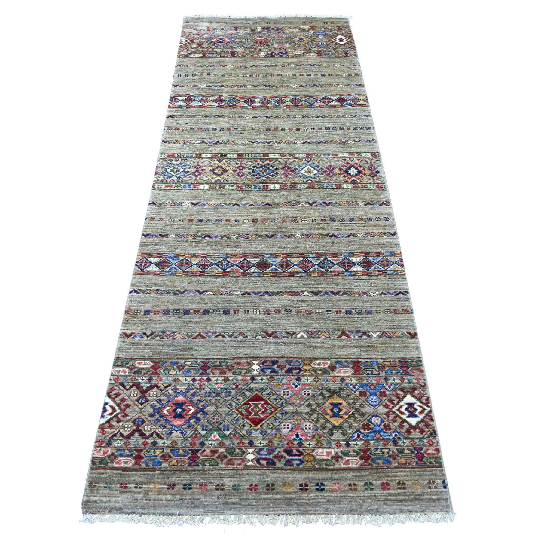 Tribal-Geometric-Hand-Knotted-Rug-114285