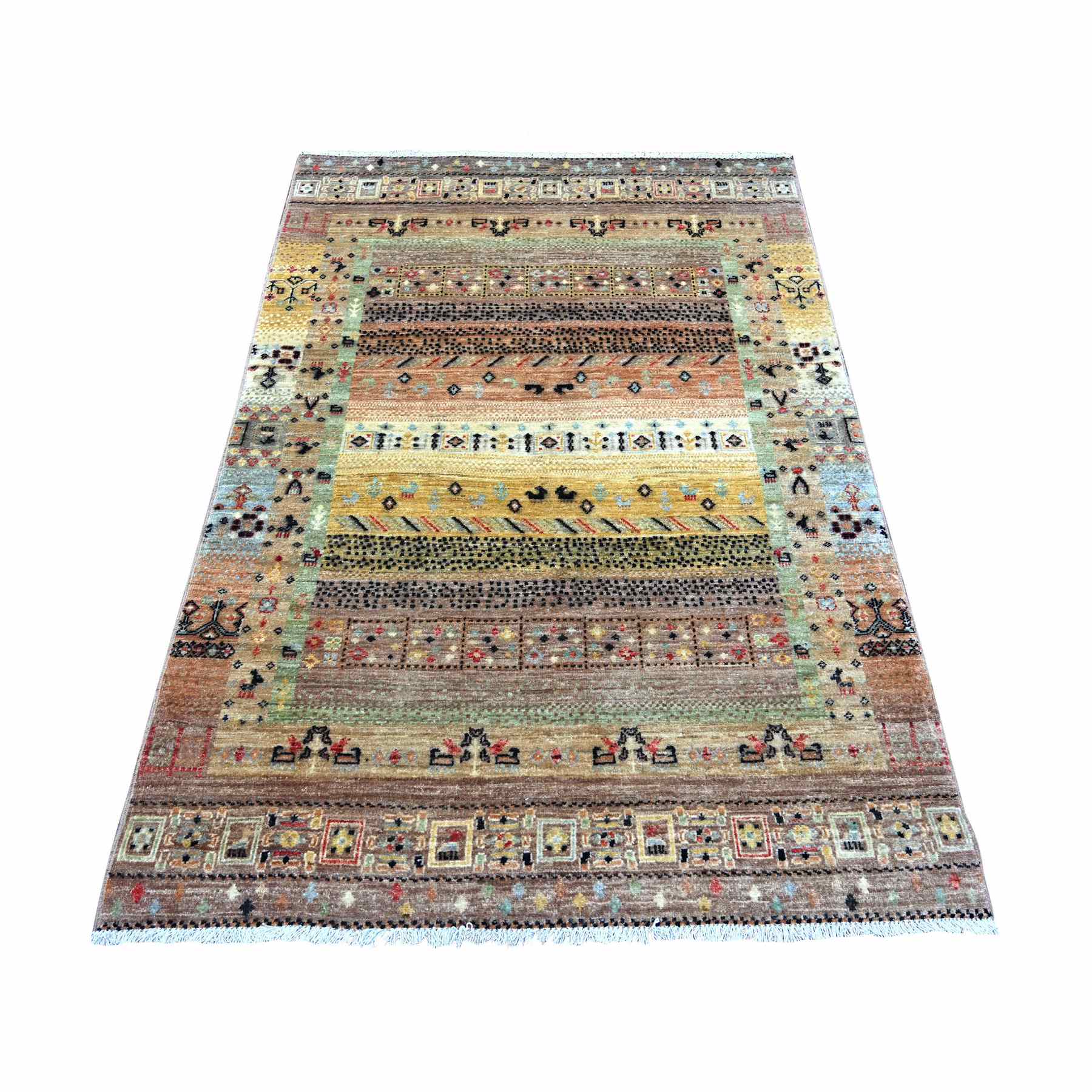 Tribal-Geometric-Hand-Knotted-Rug-114355