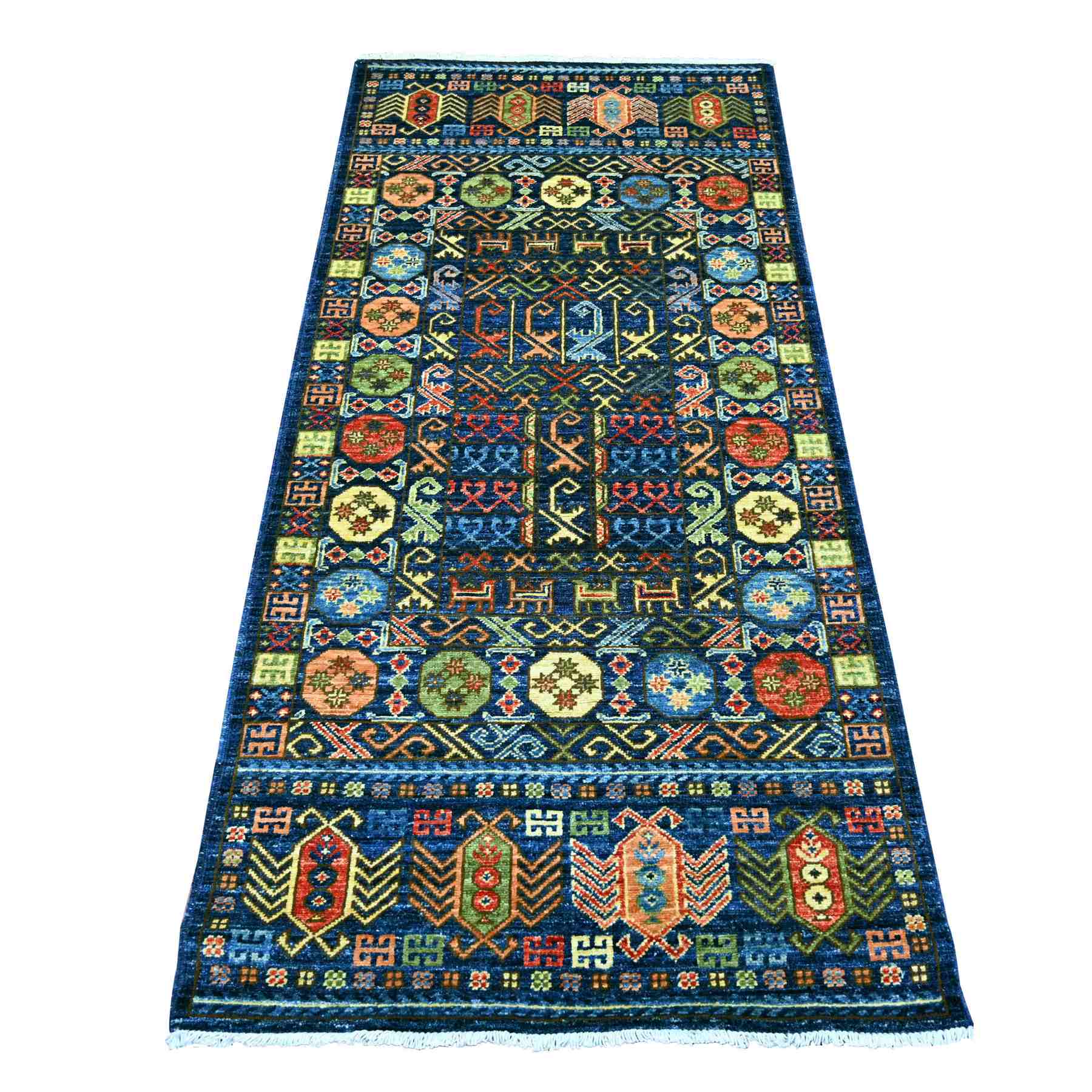 Tribal-Geometric-Hand-Knotted-Rug-114690