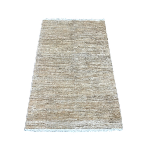 Khaki Brown, Plain Solid Pattern, Hand Knotted, Hand Spun Ghazni Wool, Lush and Plush, Oriental 