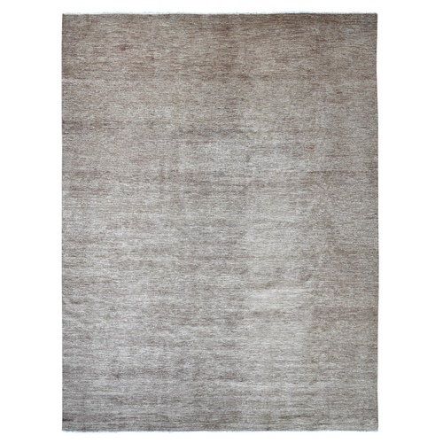 Bole Brown, Plain Solid Pattern, Hand Knotted, Hand Spun Ghazni Wool, Lush and Plush, XL, Oversized, Oriental 