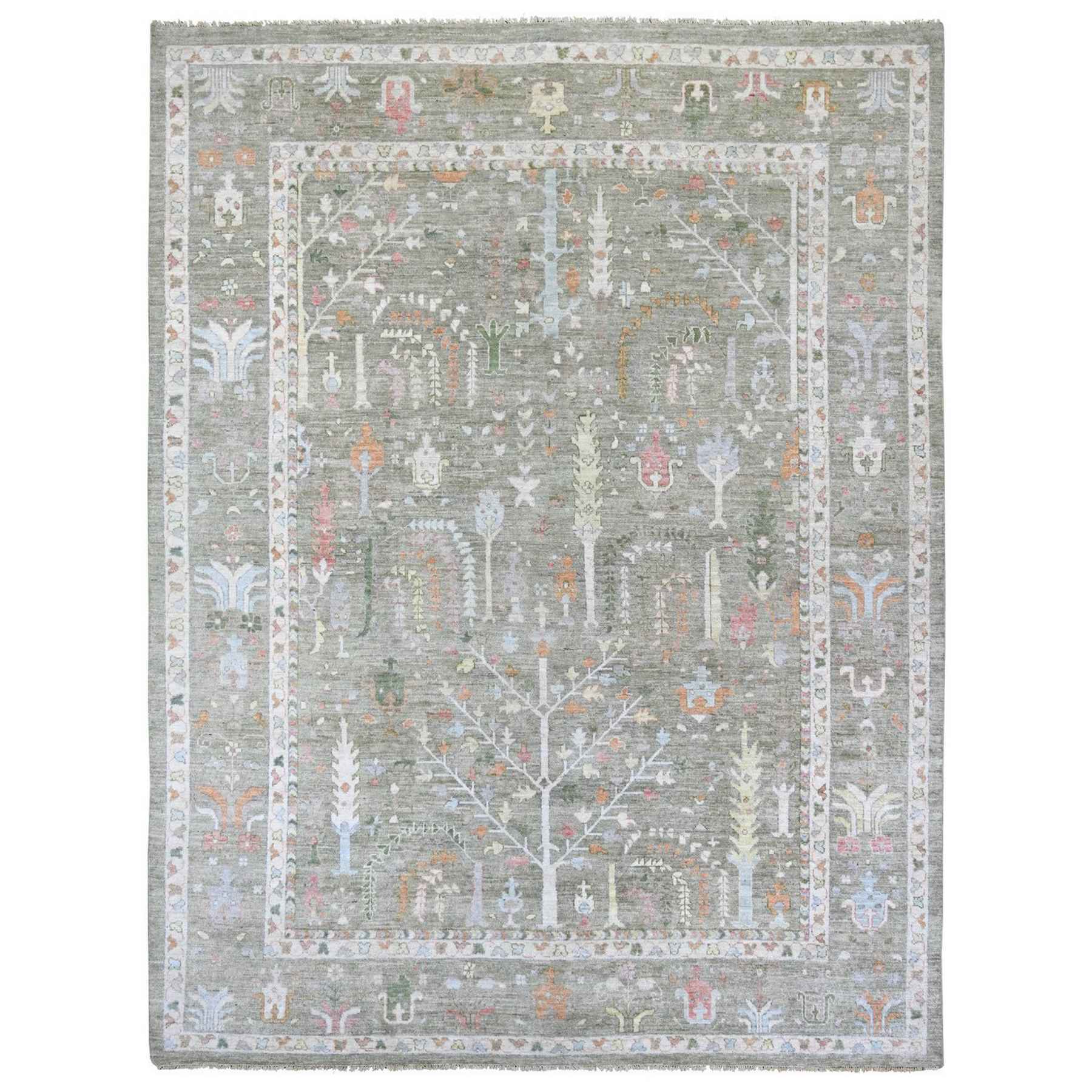 Oushak-And-Peshawar-Hand-Knotted-Rug-119465