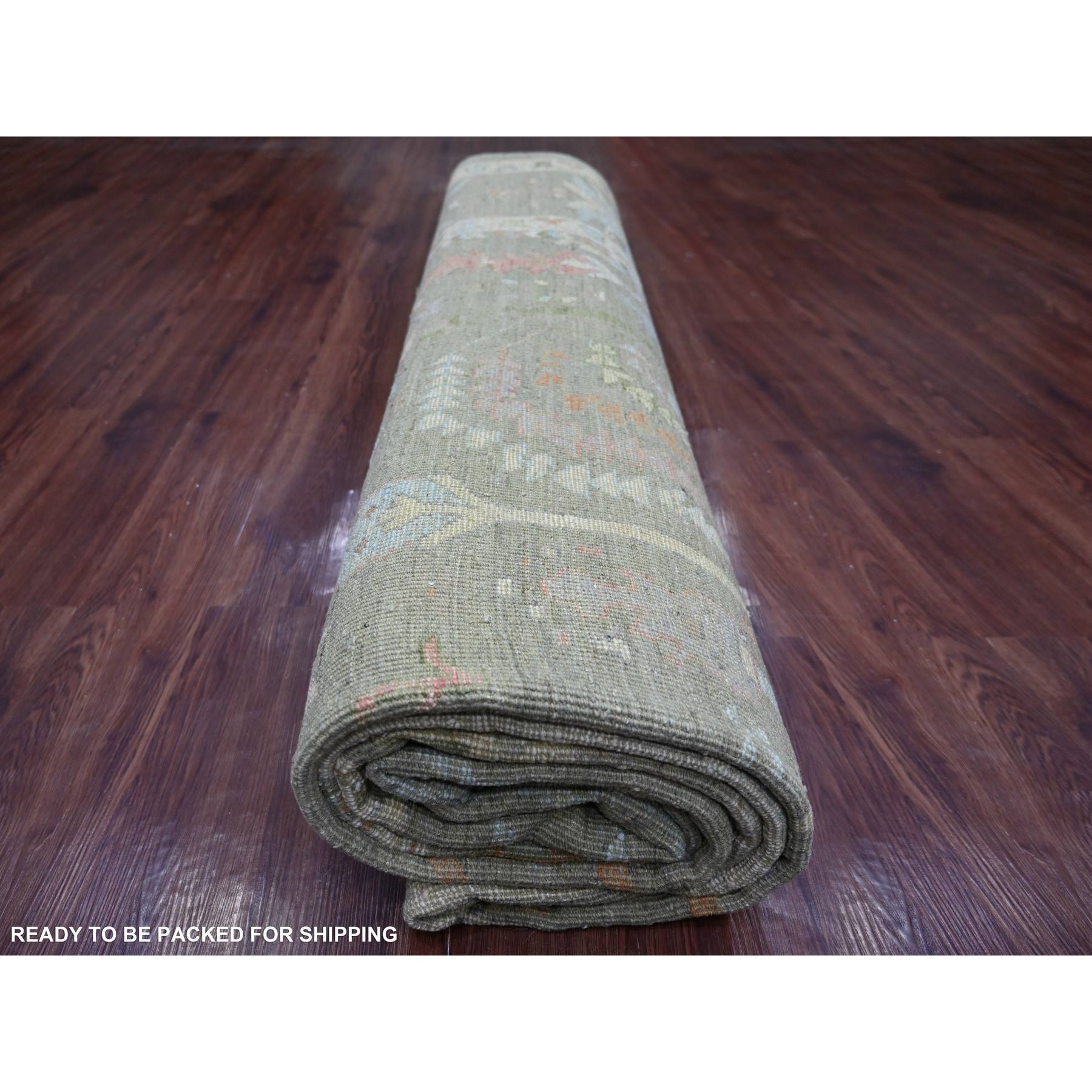 Oushak-And-Peshawar-Hand-Knotted-Rug-119465