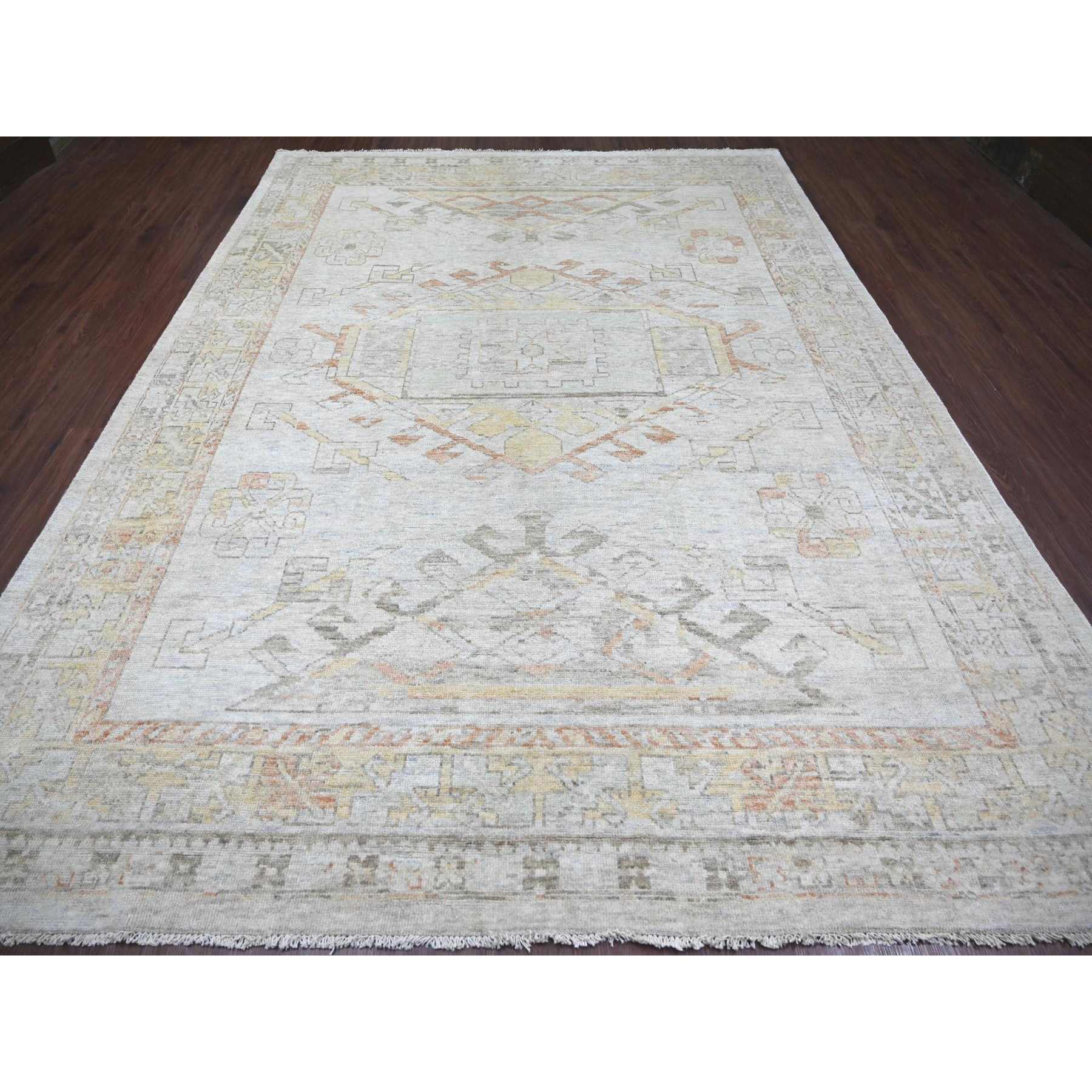 Oushak-And-Peshawar-Hand-Knotted-Rug-119480