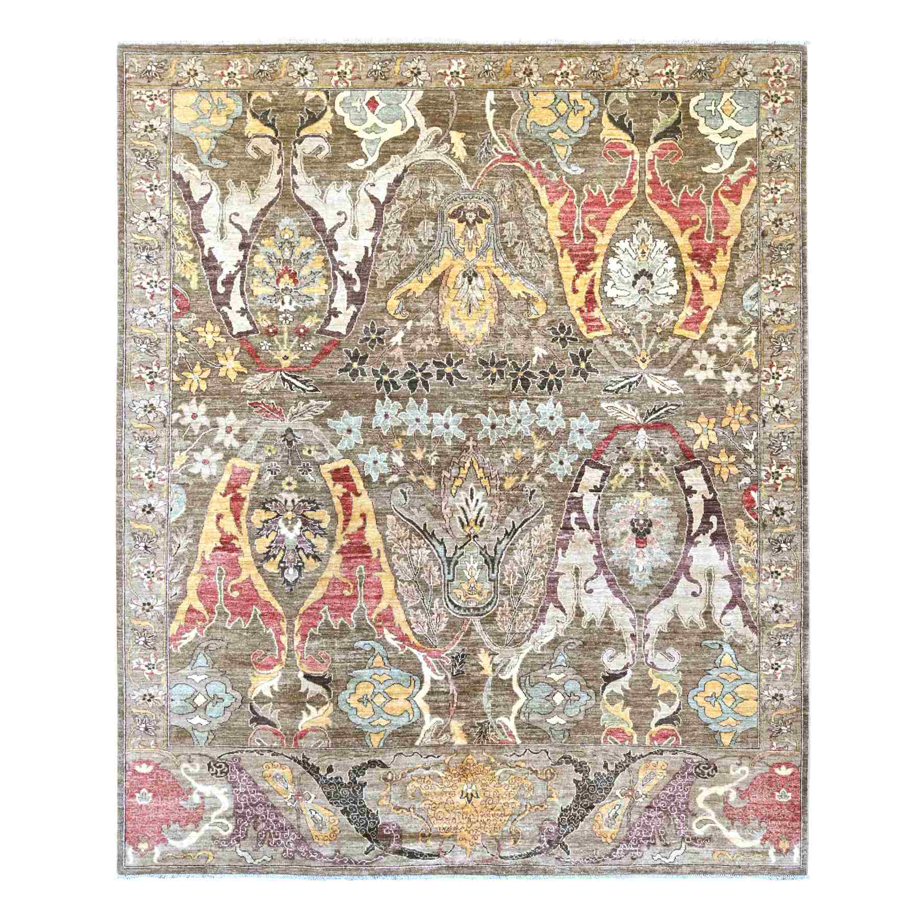 Tribal-Geometric-Hand-Knotted-Rug-119485