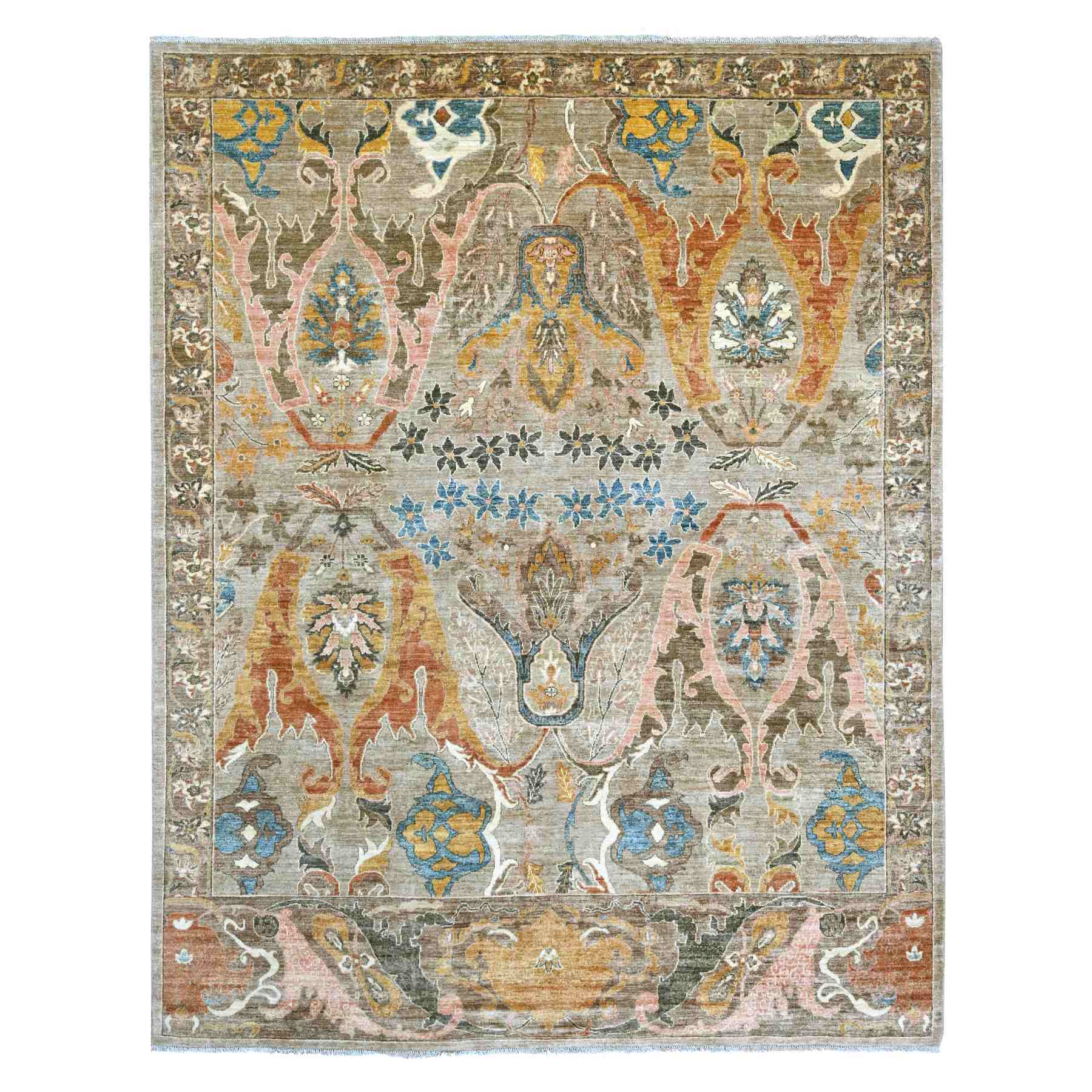 Tribal-Geometric-Hand-Knotted-Rug-119500