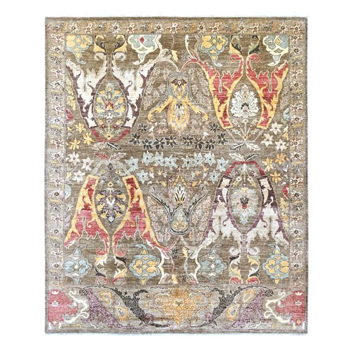 Walnut Brown, Bijar Garus Design, Aryana Grade, Vegetable Dyes, High Mountain Wool, Hand Knotted, Densely Woven, Oriental Rug