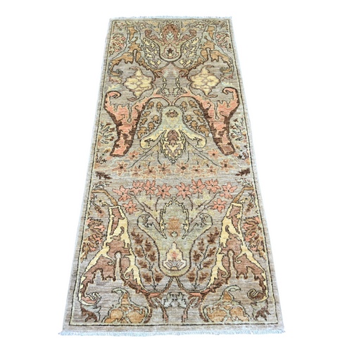 Stone Gray, Bijar Garus Design, Aryana Grade, Vegetable Dyes, High Mountain Wool, Hand Knotted, Runner, Oriental Rug