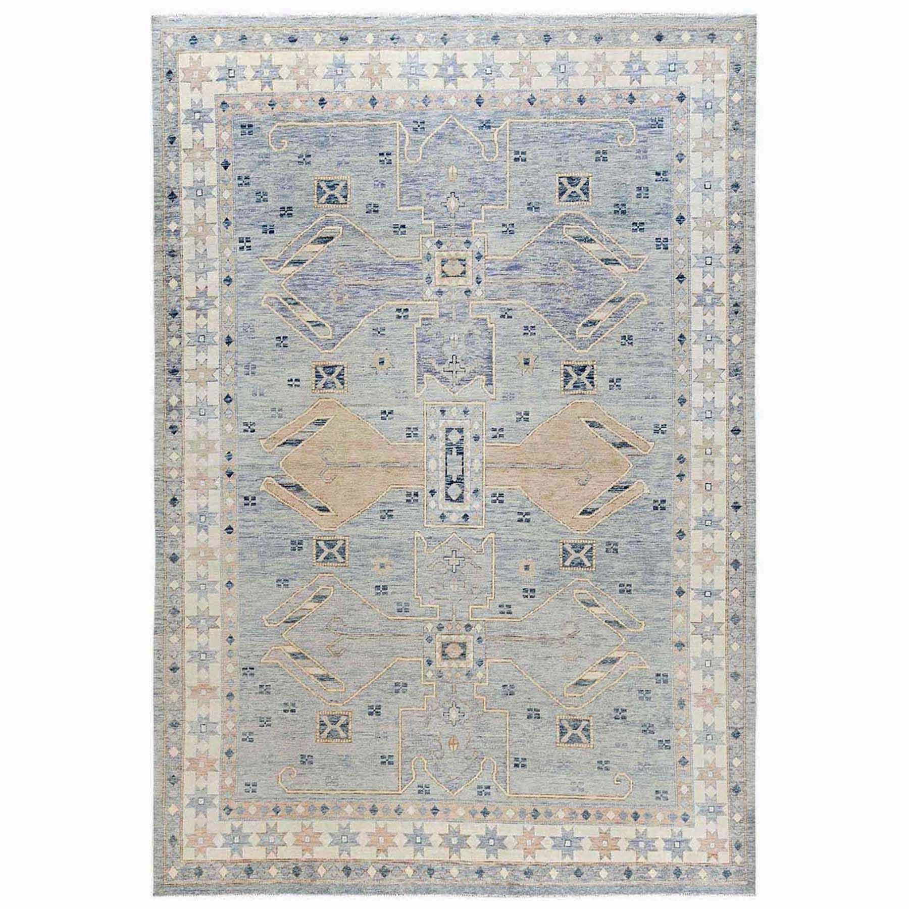 Oushak-And-Peshawar-Hand-Knotted-Rug-12800