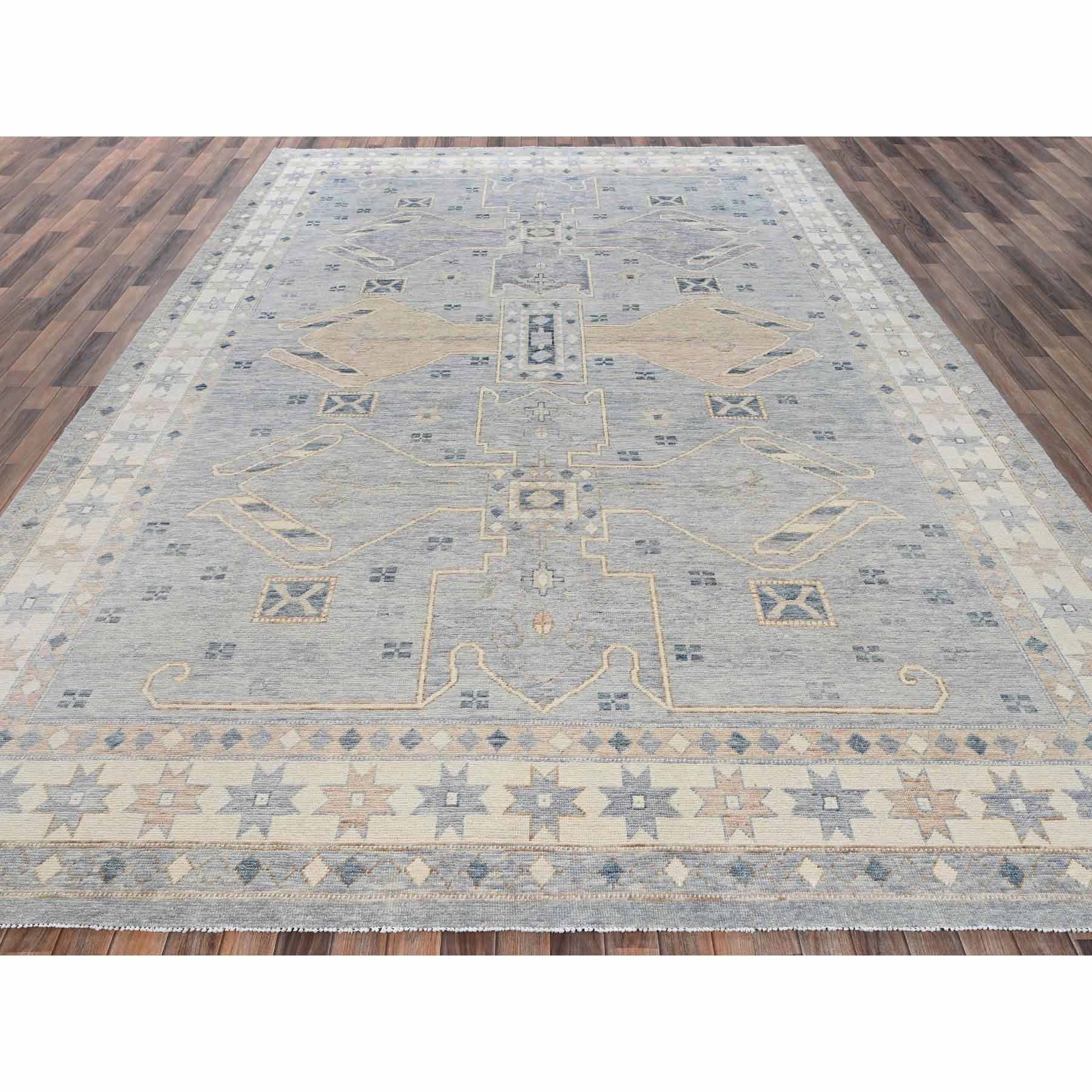 Oushak-And-Peshawar-Hand-Knotted-Rug-12800