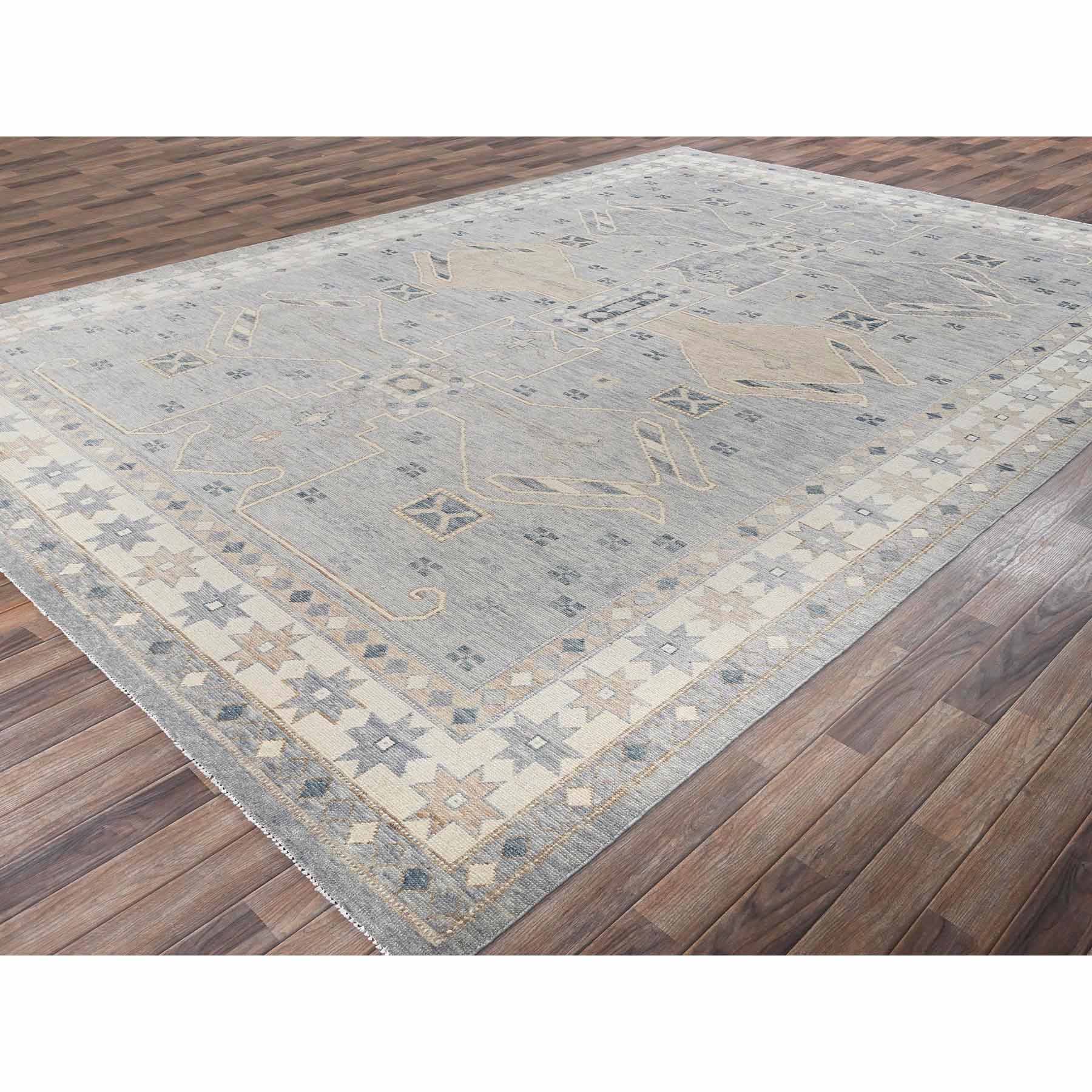Oushak-And-Peshawar-Hand-Knotted-Rug-12800