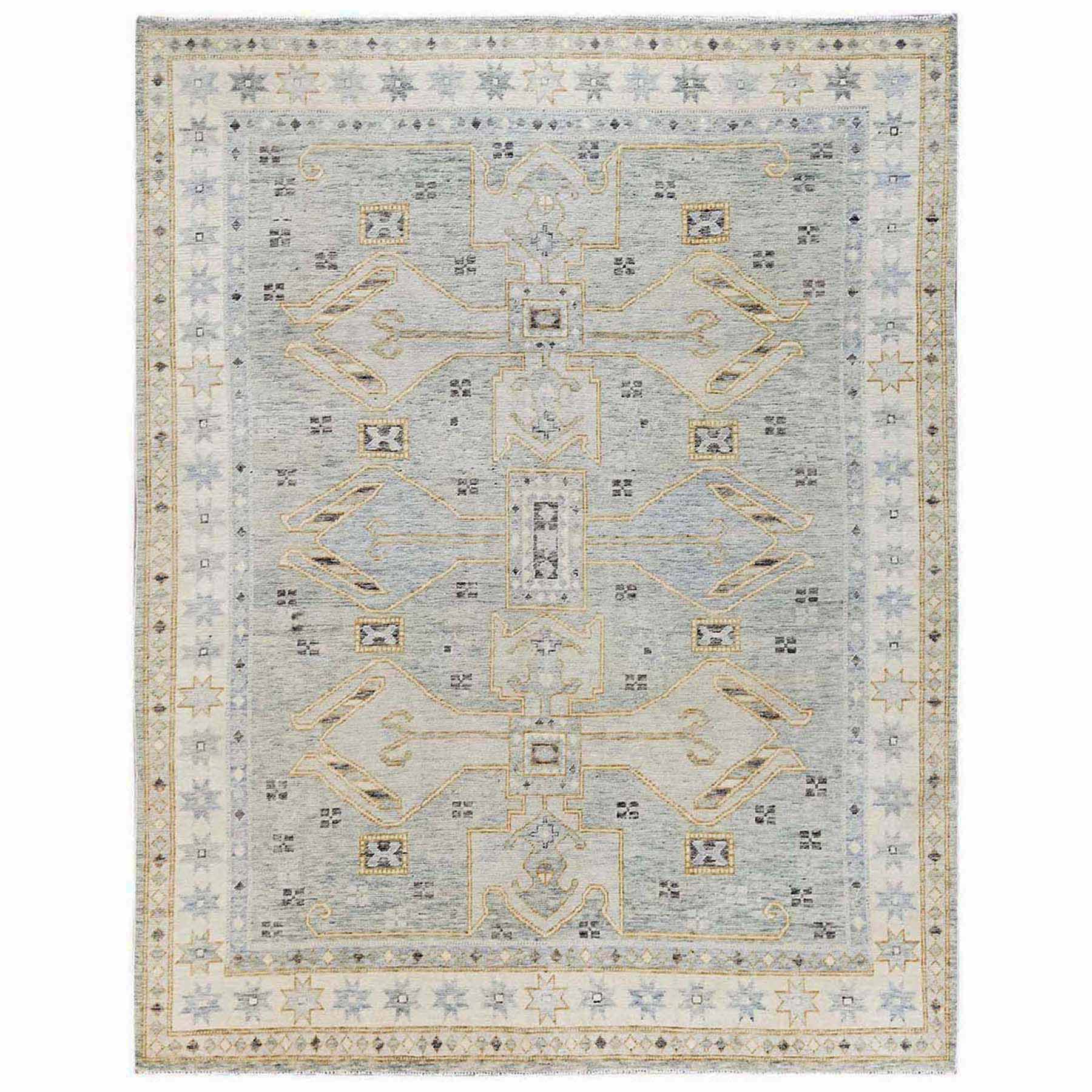 Oushak-And-Peshawar-Hand-Knotted-Rug-12805
