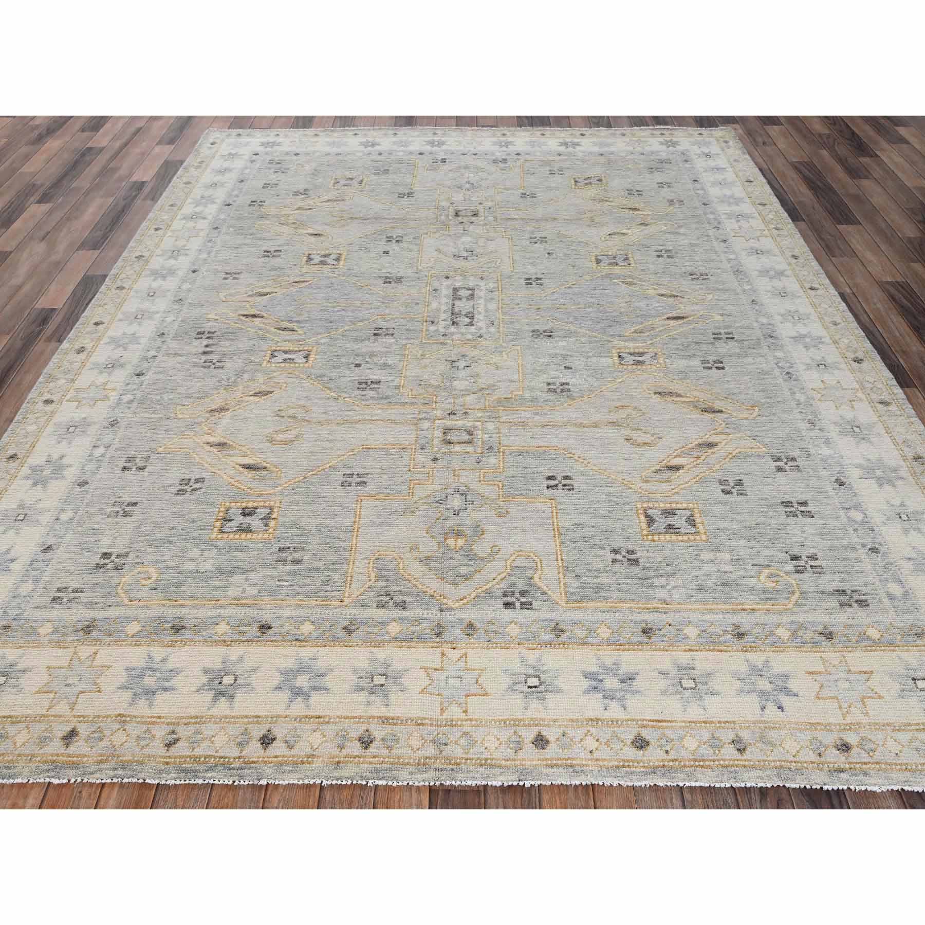Oushak-And-Peshawar-Hand-Knotted-Rug-12805