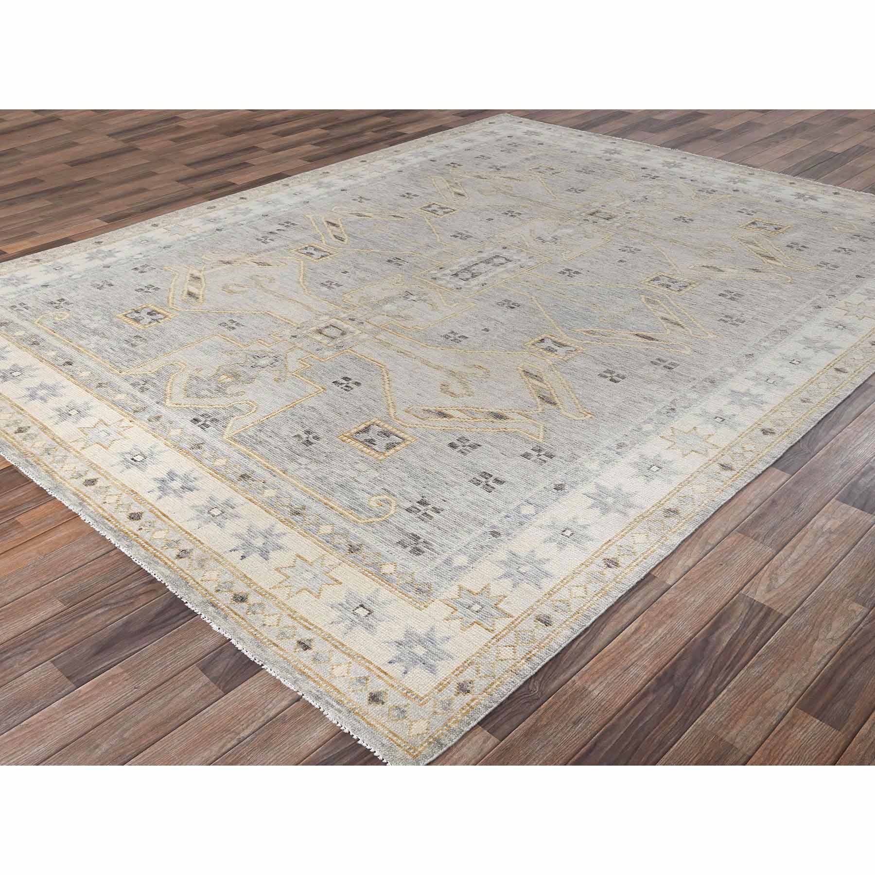 Oushak-And-Peshawar-Hand-Knotted-Rug-12805