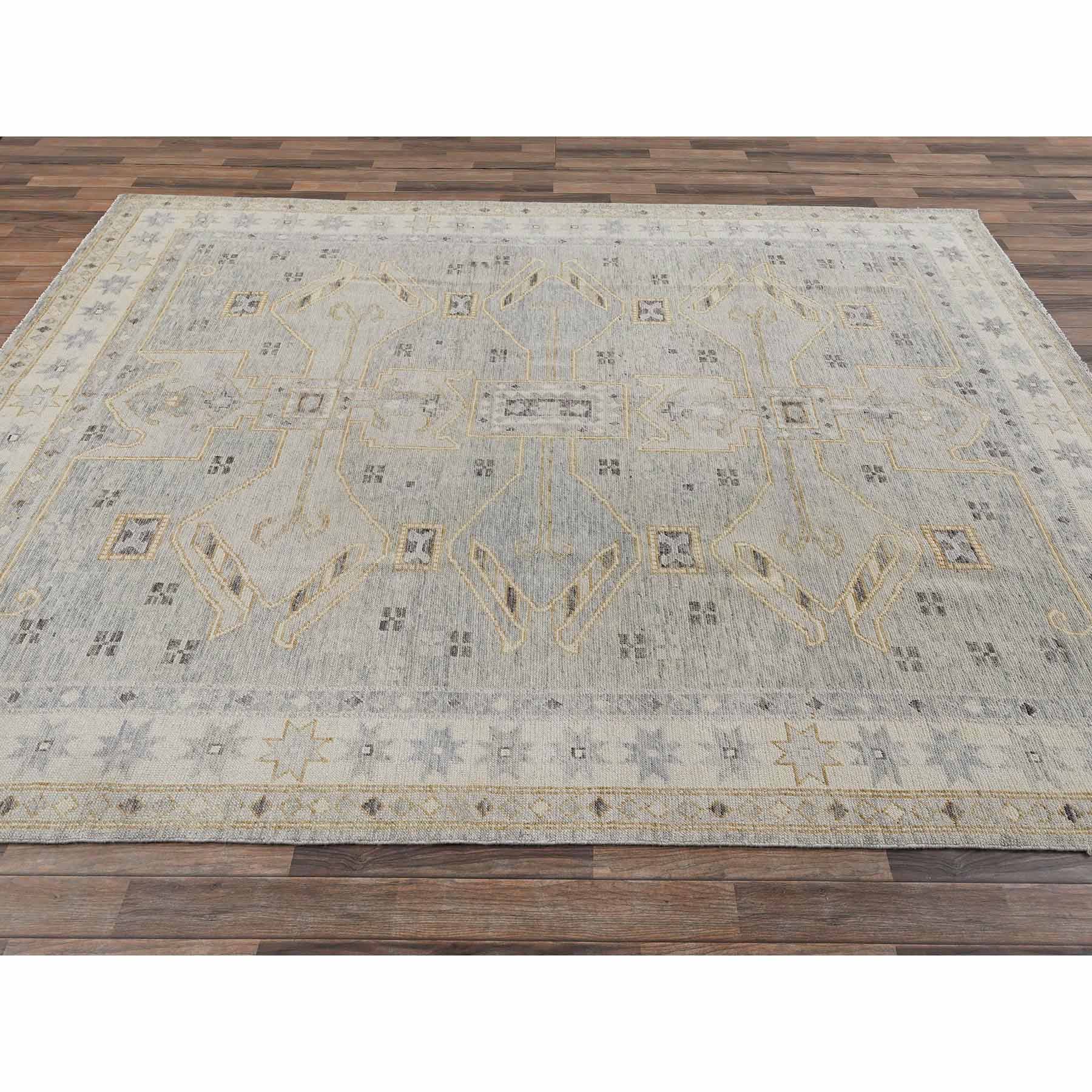 Oushak-And-Peshawar-Hand-Knotted-Rug-12805