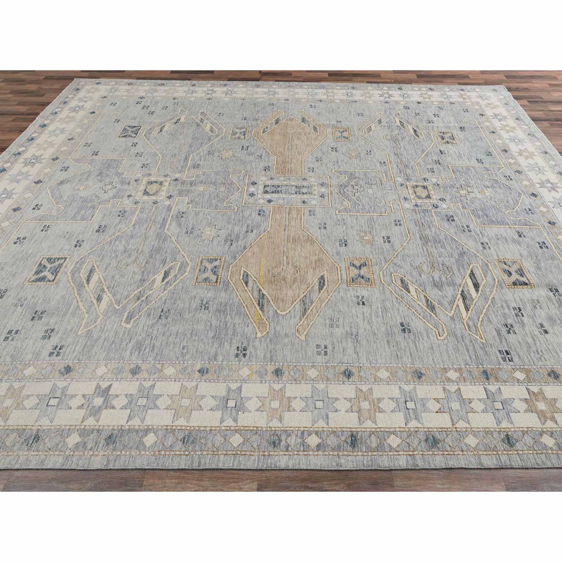 Oushak-And-Peshawar-Hand-Knotted-Rug-12810