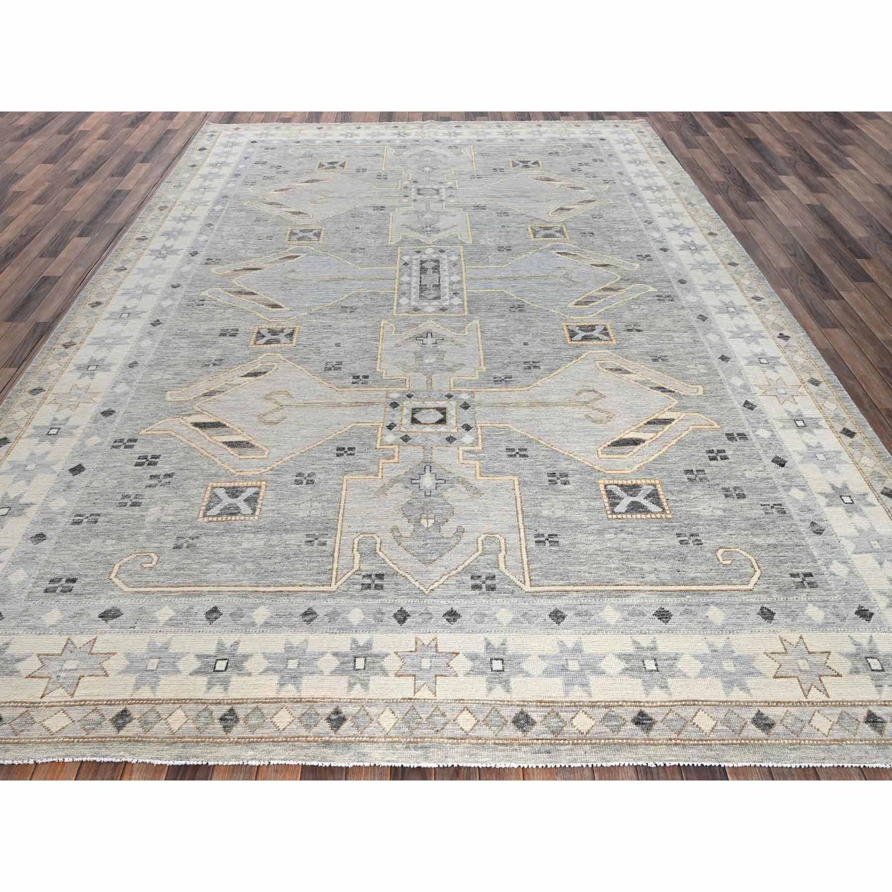 Oushak-And-Peshawar-Hand-Knotted-Rug-12815