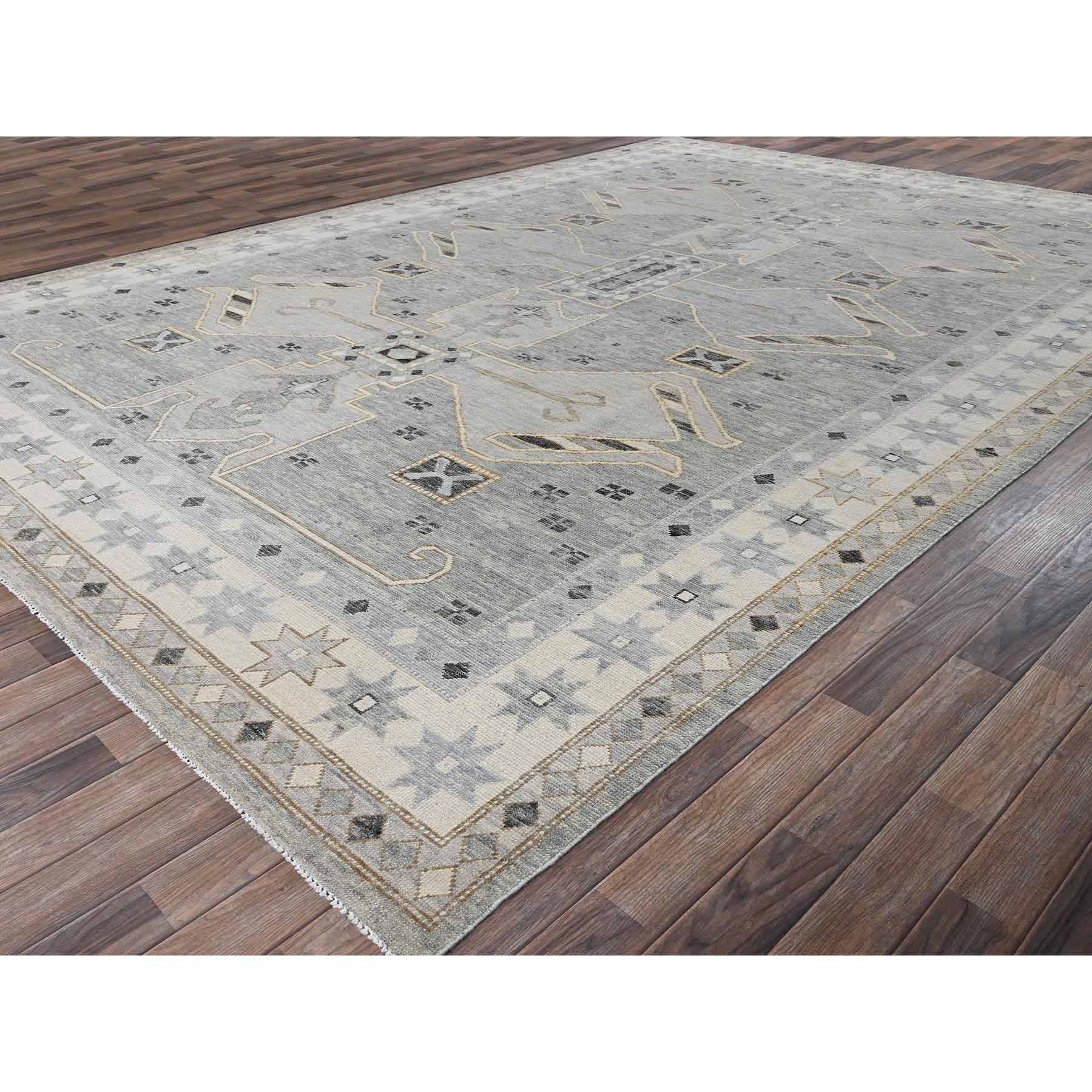 Oushak-And-Peshawar-Hand-Knotted-Rug-12815