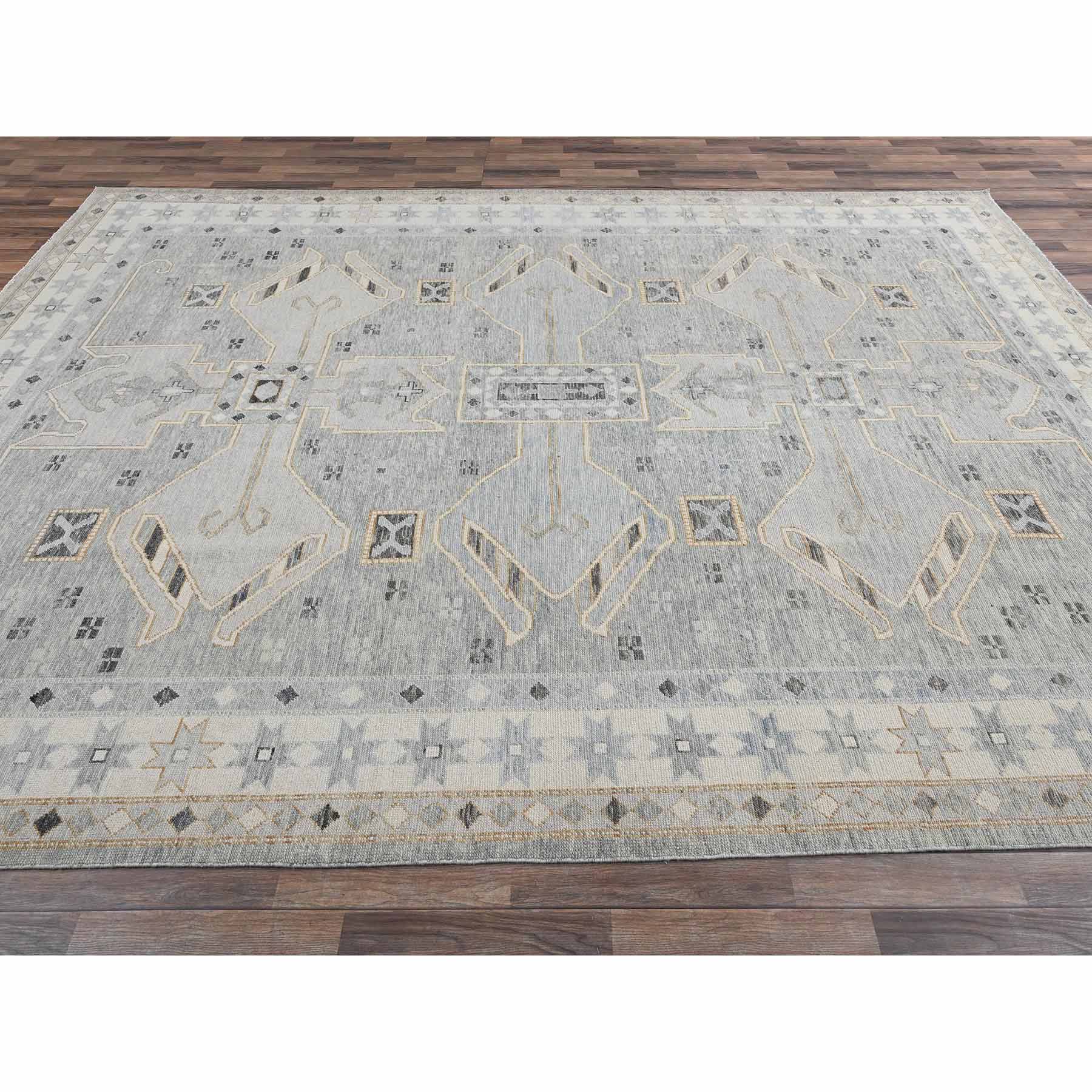 Oushak-And-Peshawar-Hand-Knotted-Rug-12815