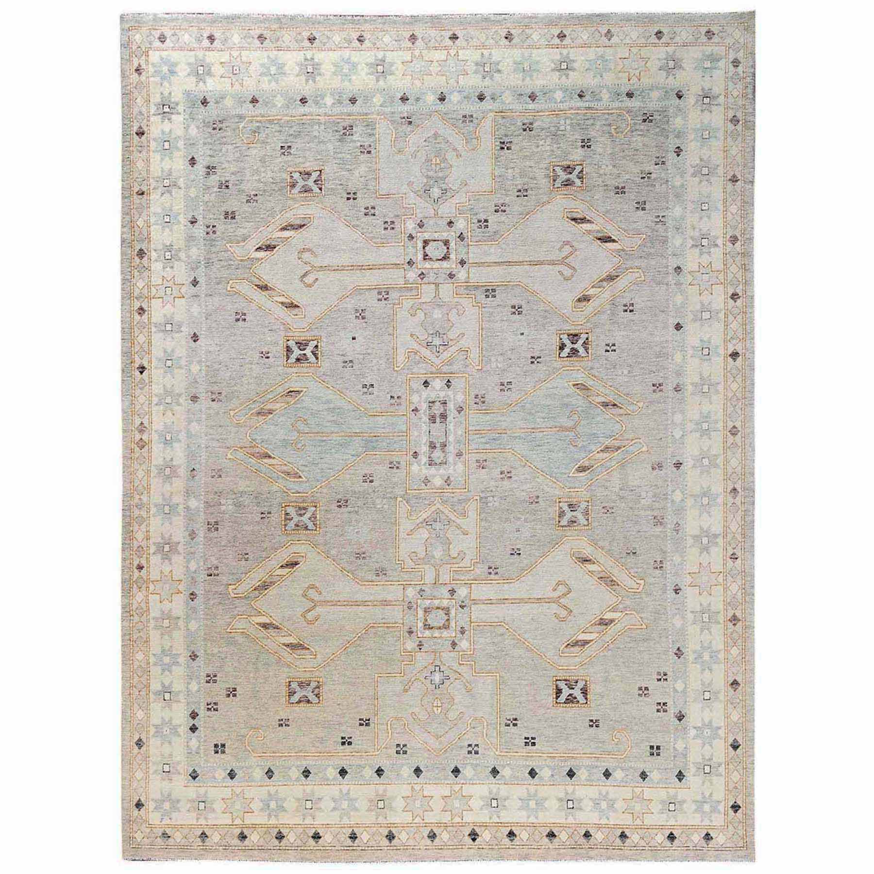 Oushak-And-Peshawar-Hand-Knotted-Rug-12825